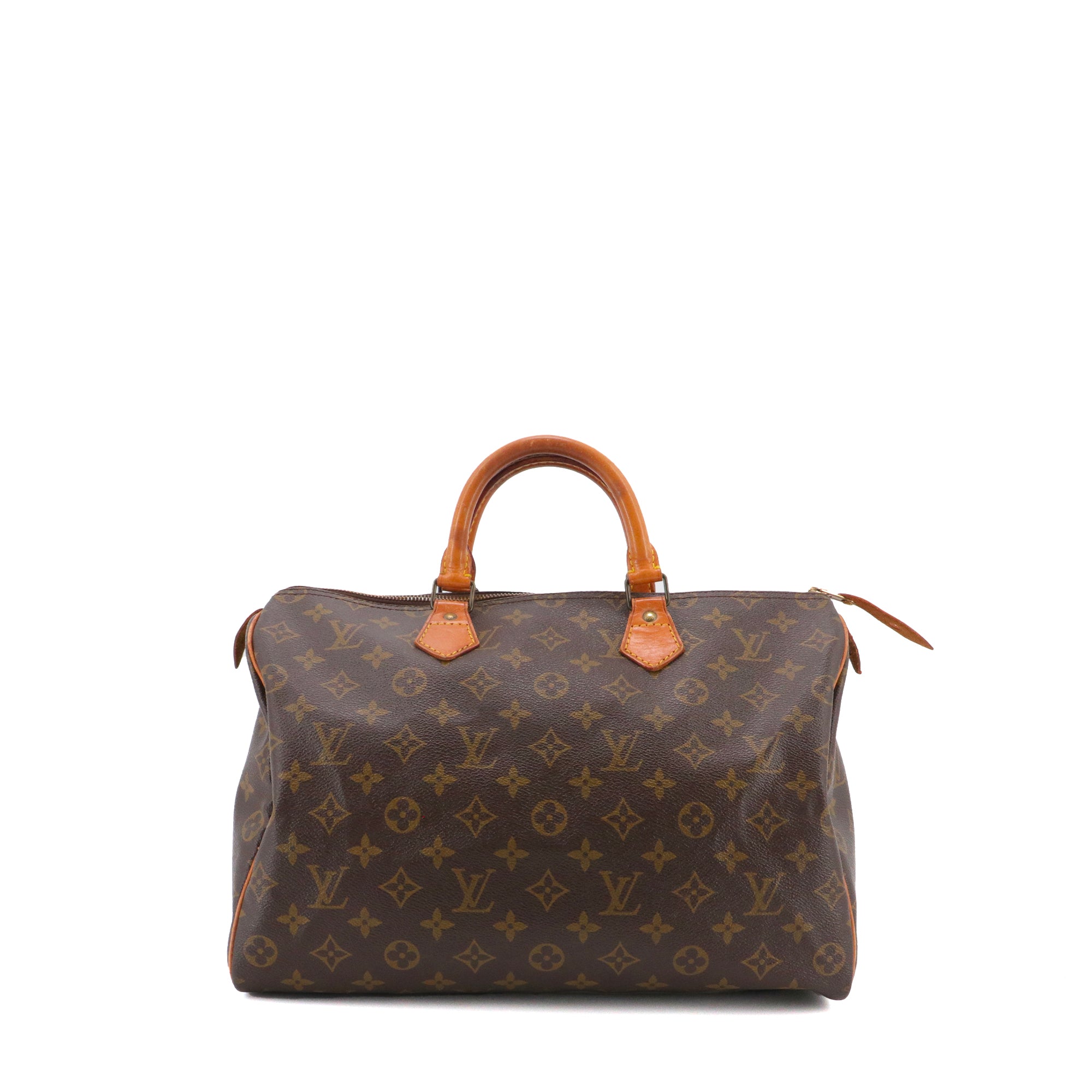LOUIS VUITTON - Sac à main Speedy 35 Louis Vuitton en toile monogrammée vintage