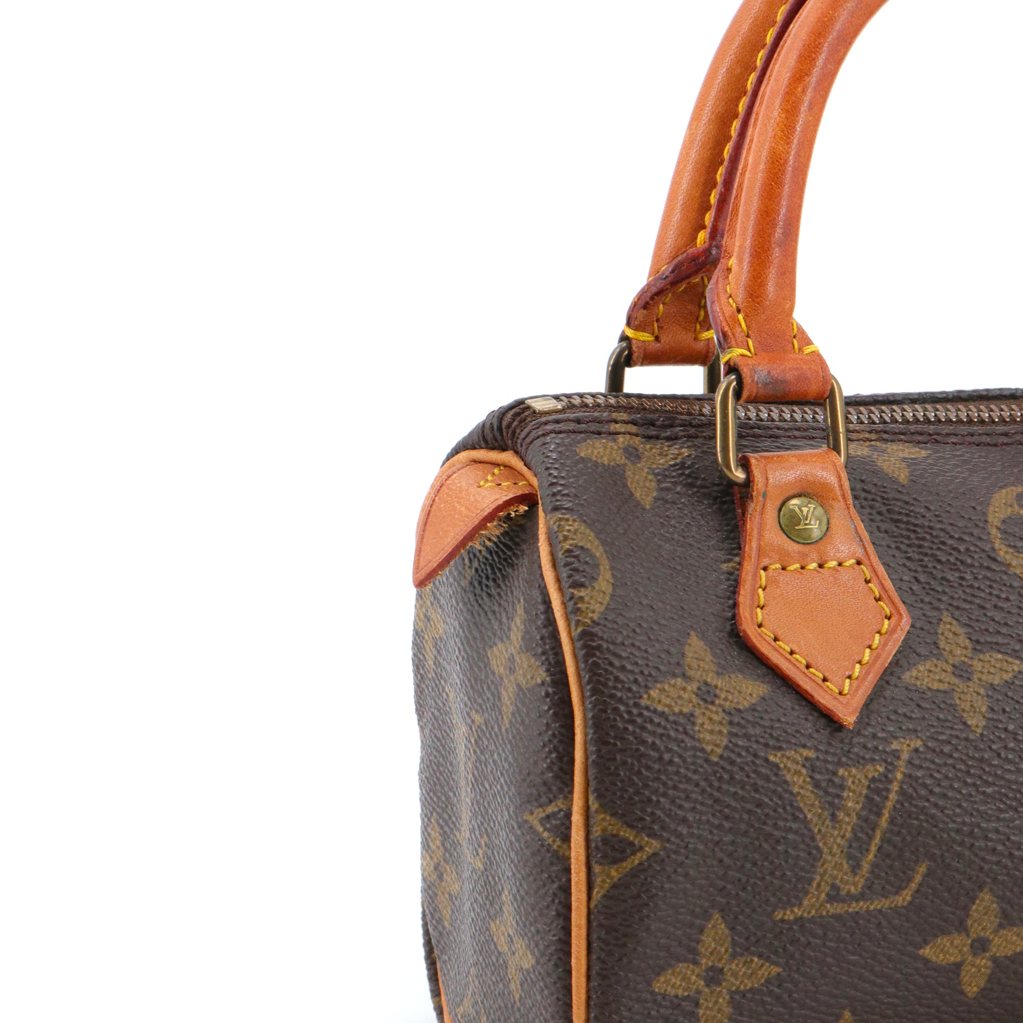 LOUIS VUITTON - Sac à main Nano Speedy Louis Vuitton en toile monogrammée vintage