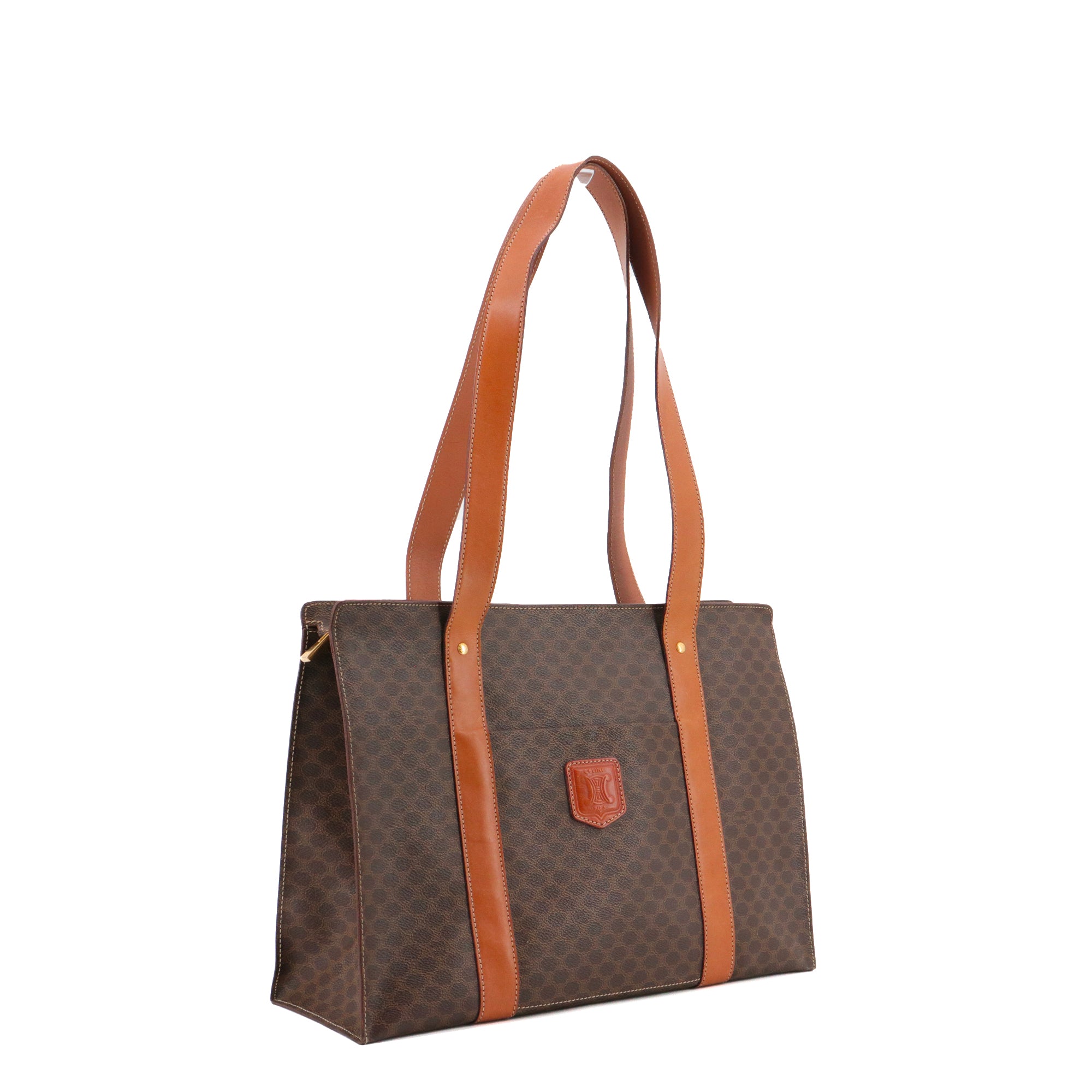 CELINE - Sac cabas Celine en toile monogrammée vintage