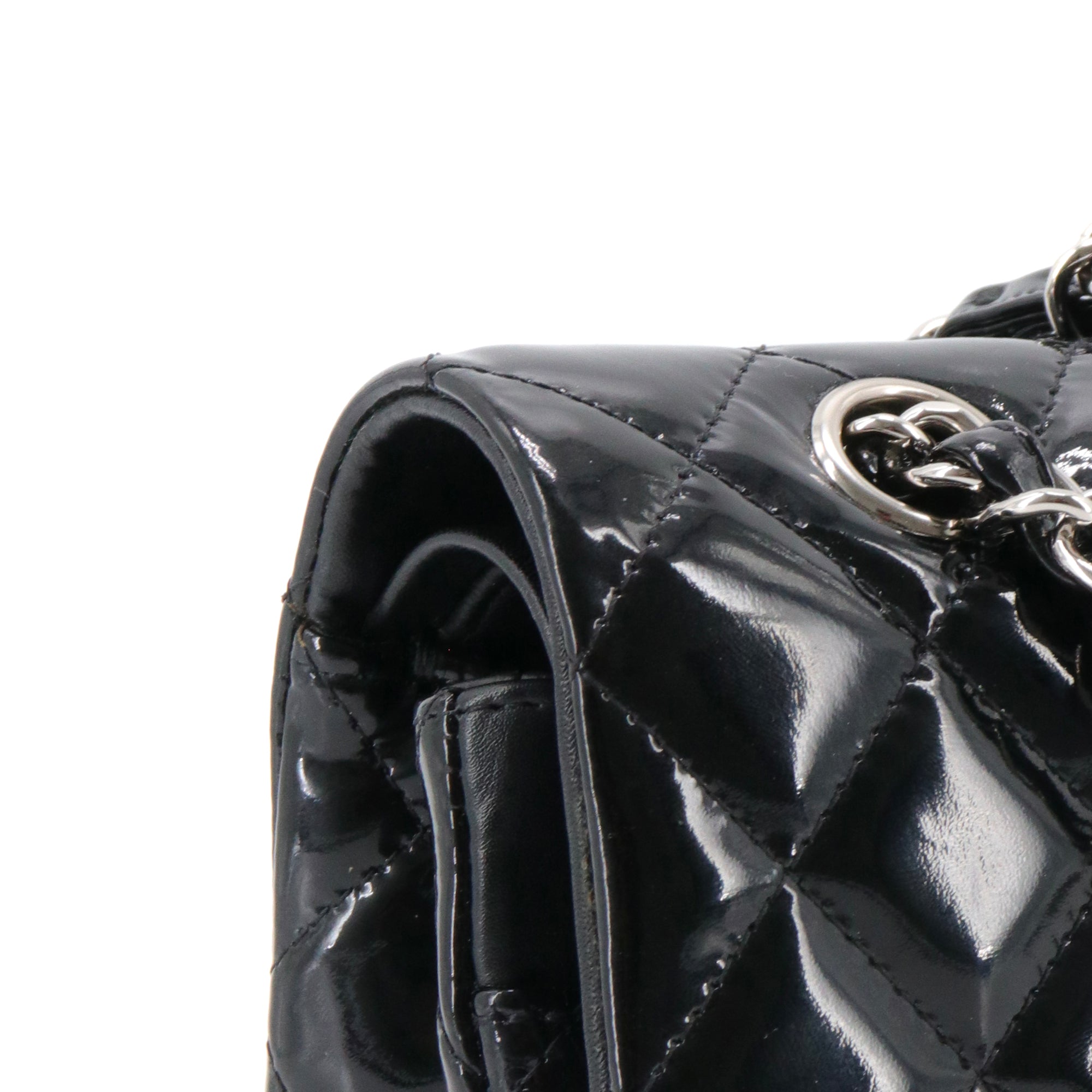CHANEL - Sac à main Classique/Timeless 11.12 Chanel en cuir verni noir