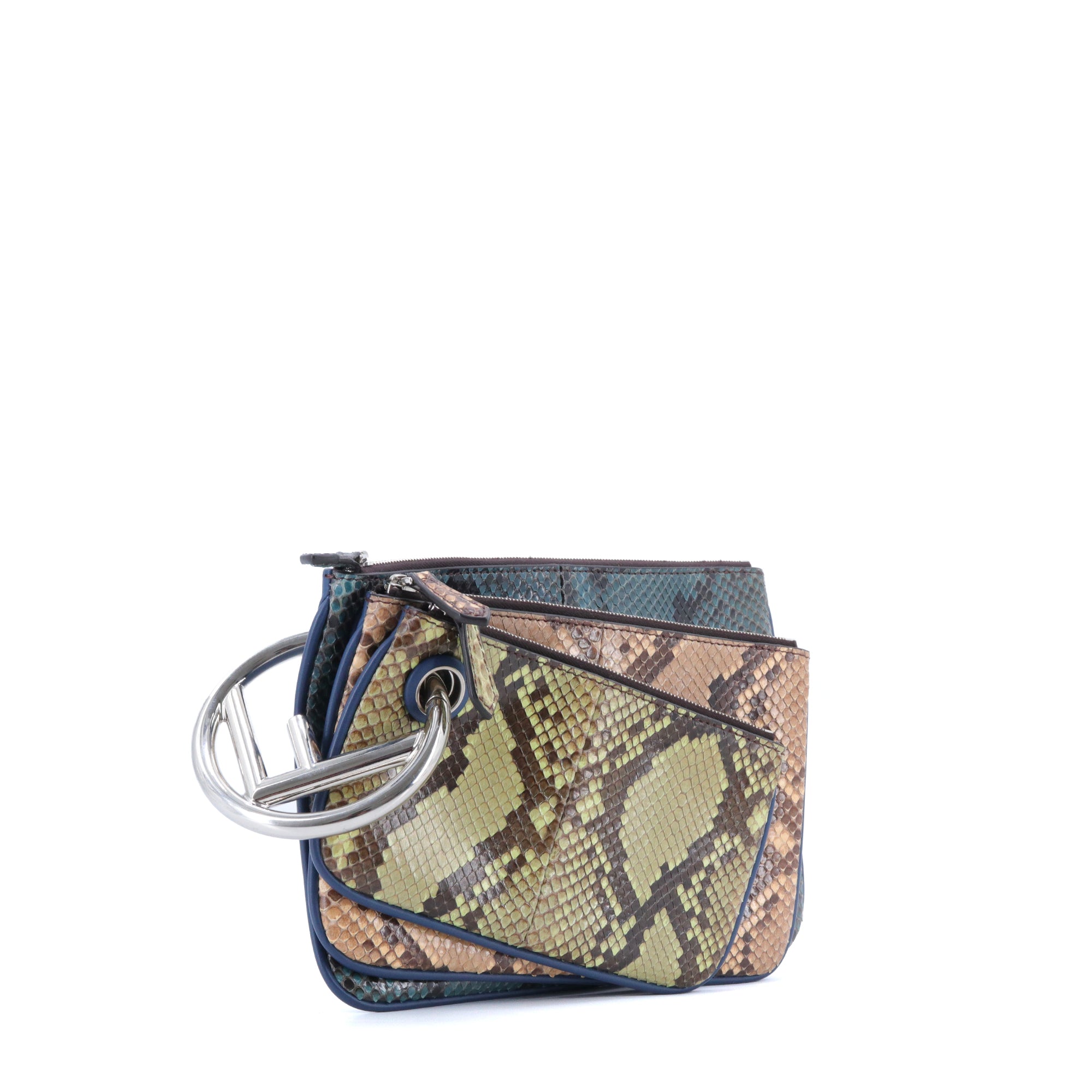 FENDI - Multi pochette Fendi en python tricolore