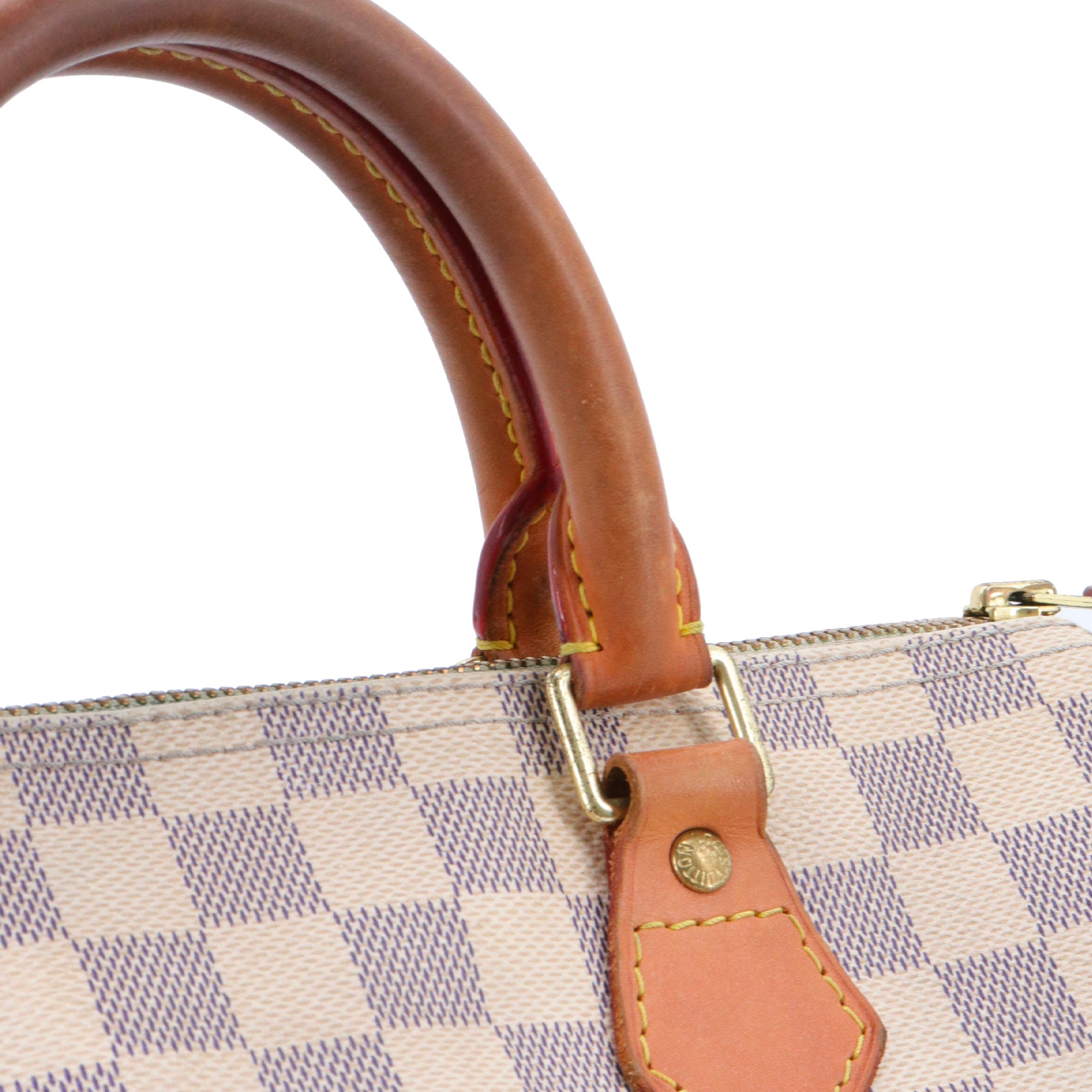 LOUIS VUITTON - Sac à main Speedy 30 Louis Vuitton en toile damier azur
