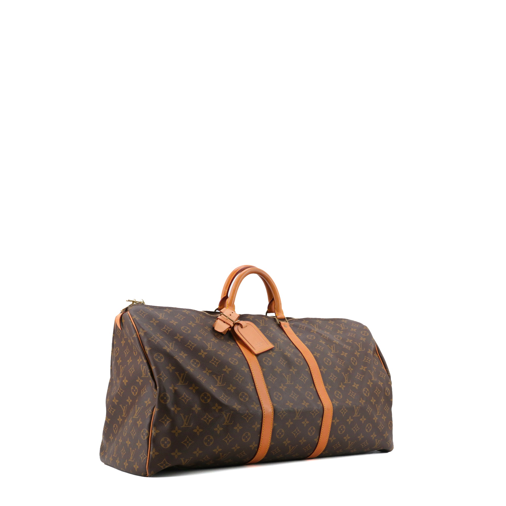LOUIS VUITTON - Sac de voyage Keepall 60 Louis Vuitton en toile monogrammée vintage