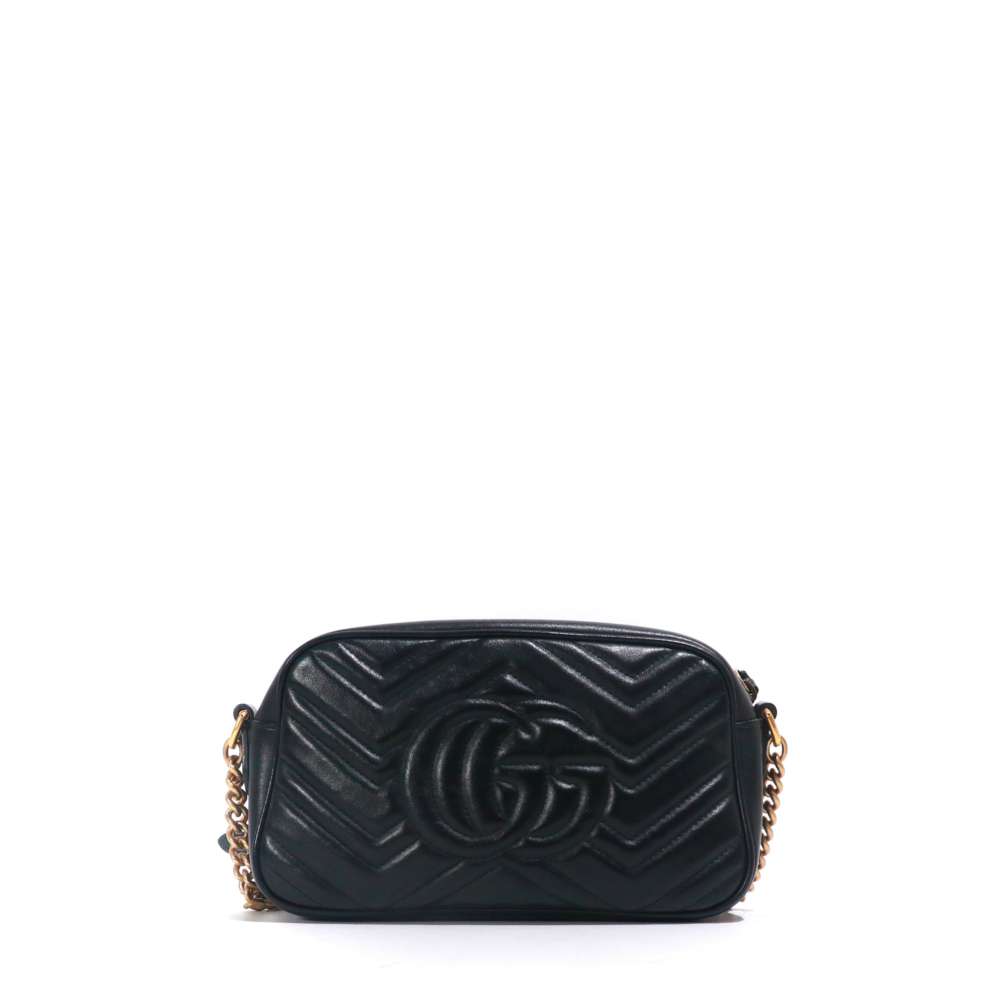 GUCCI - Sac à épaule Caméra Marmont Petite Taille matelassé en cuir noir