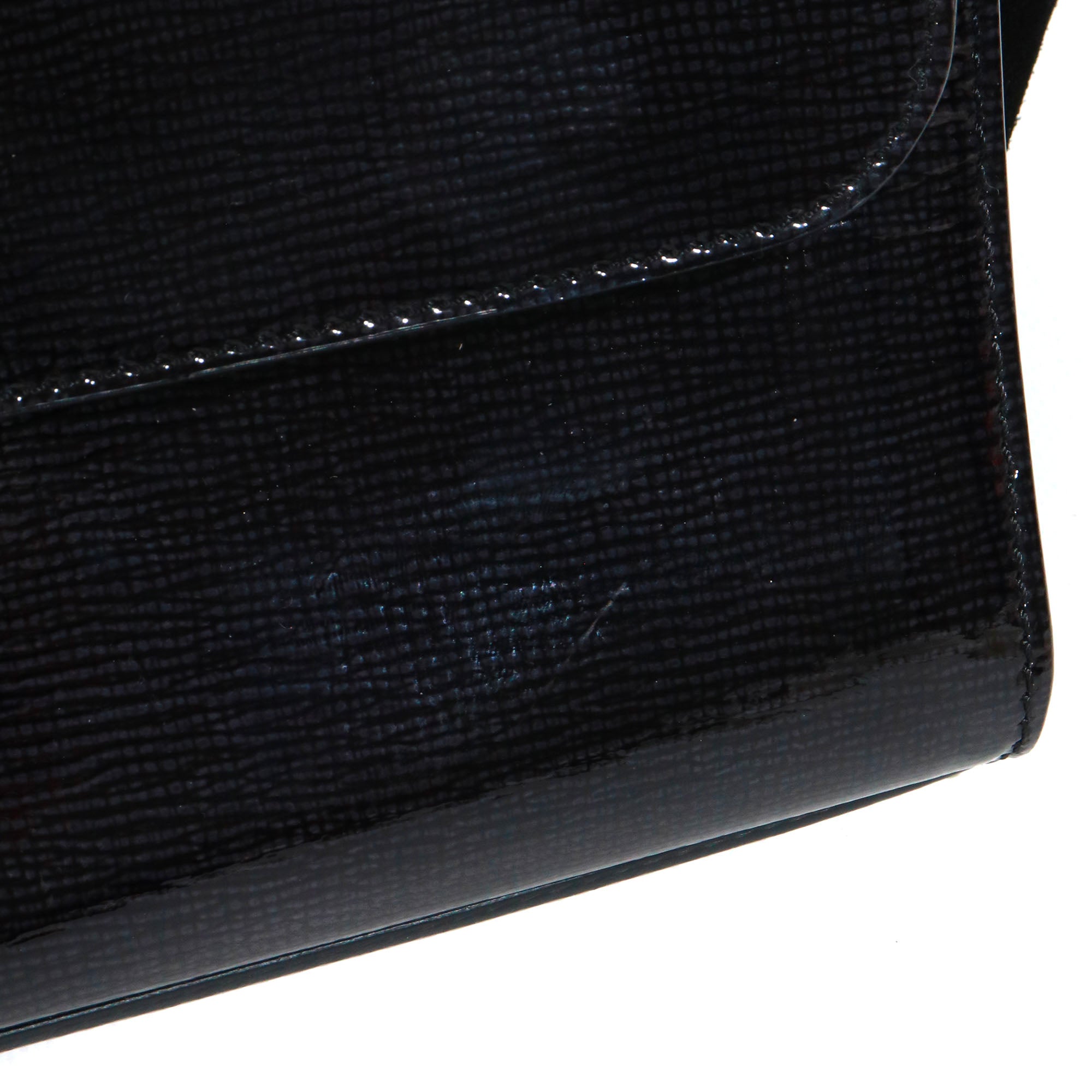 CELINE - Céline Trapeze handbag in black patent leather