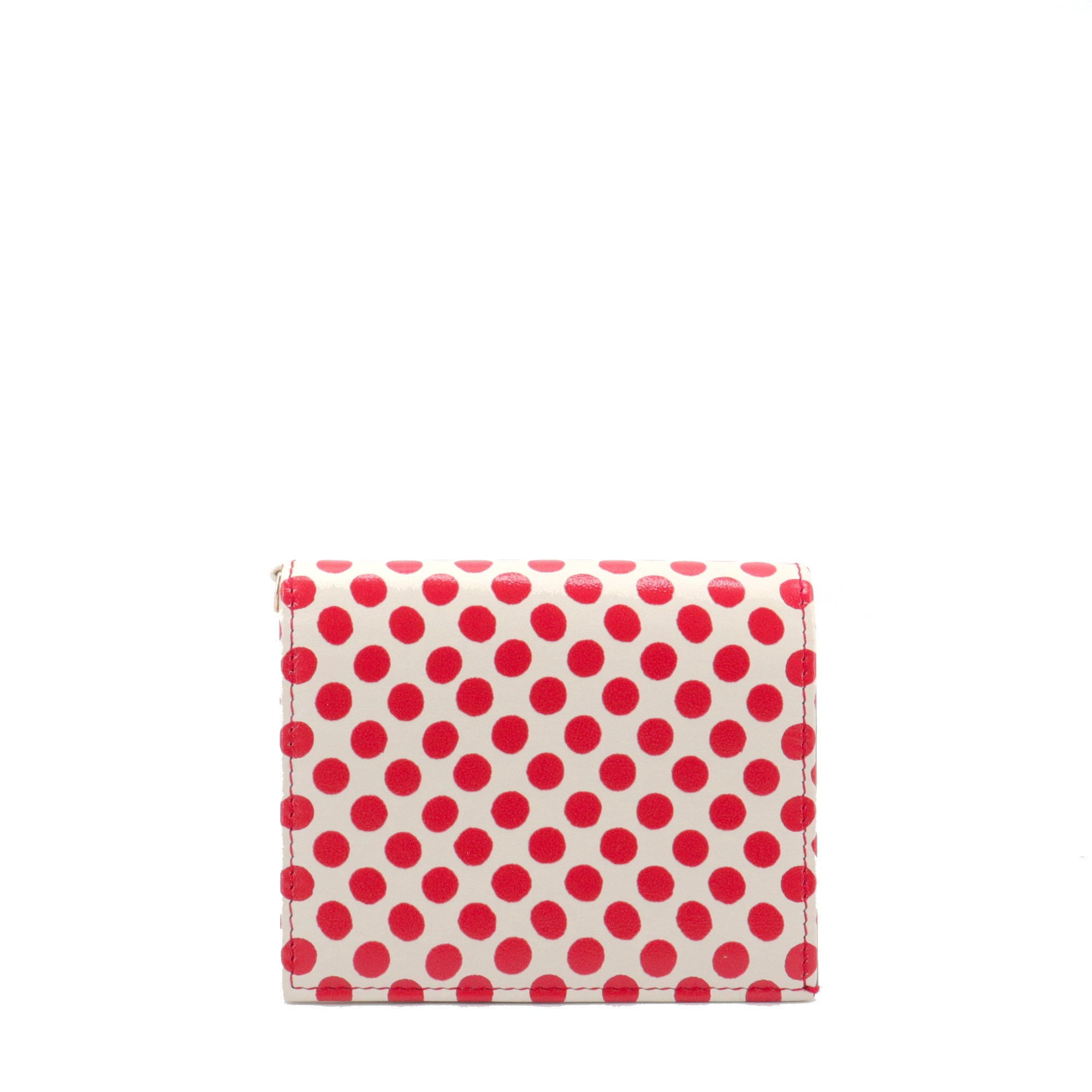 DIOR - Porte-monnaie Dioramour Dior en cuir à pois rouge et blanc