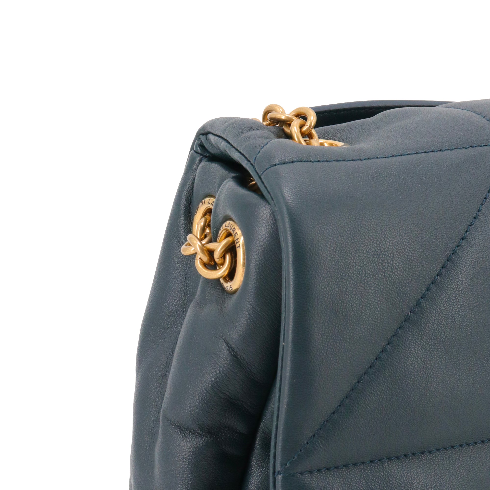 SAINT LAURENT - Sac à bandoulière Jamie 4.3 medium Saint Laurent en cuir lisse bleu