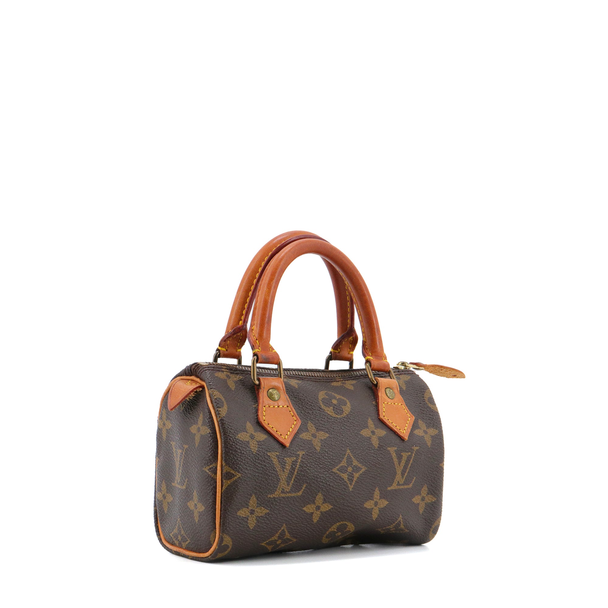 LOUIS VUITTON - Sac à main Nano Speedy Louis Vuitton en toile monogrammée vintage