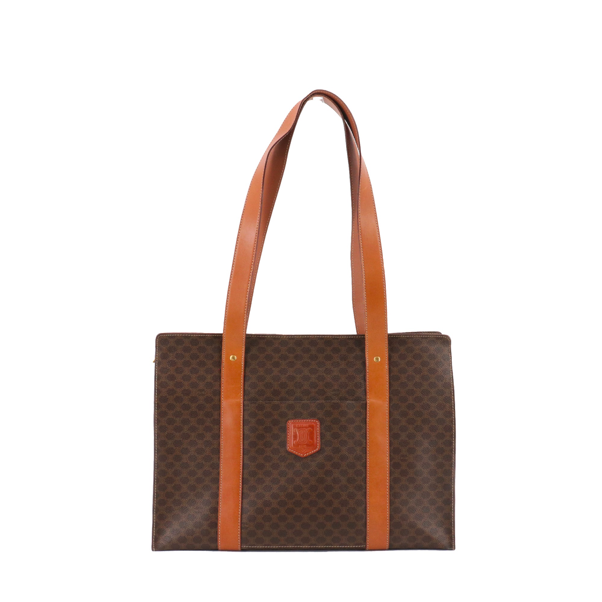 CELINE - Sac cabas Celine en toile monogrammée vintage