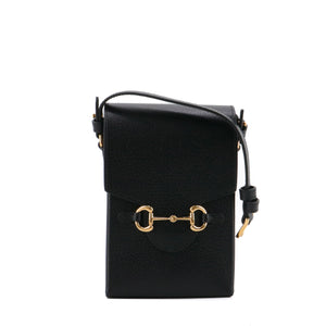 GUCCI - Sac à bandoulière Horsebit 1955 Gucci en cuir grainé noir