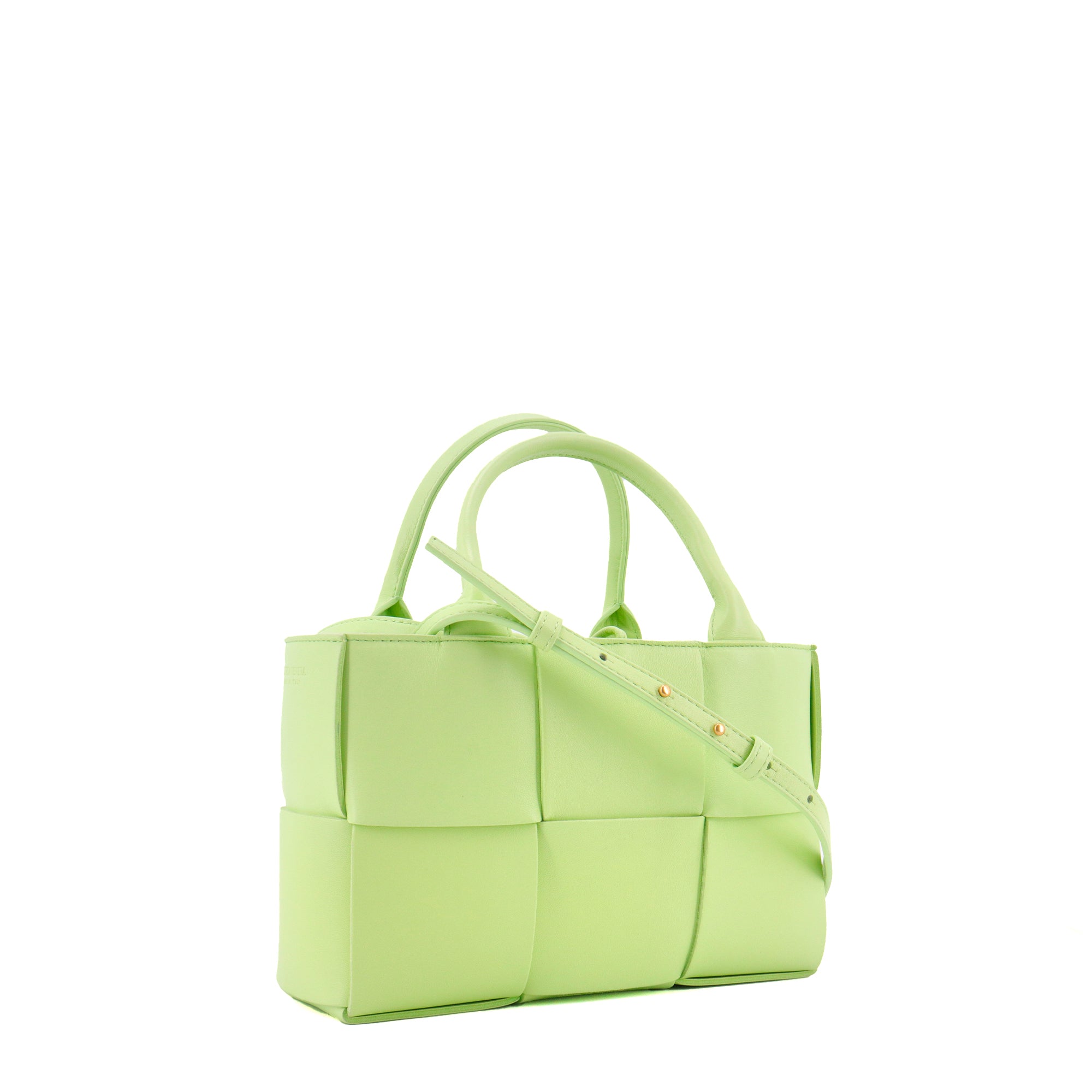 BOTTEGA VENETA - Sac à bandoulière Arco Mini Bottega Veneta en cuir intrecciato vert