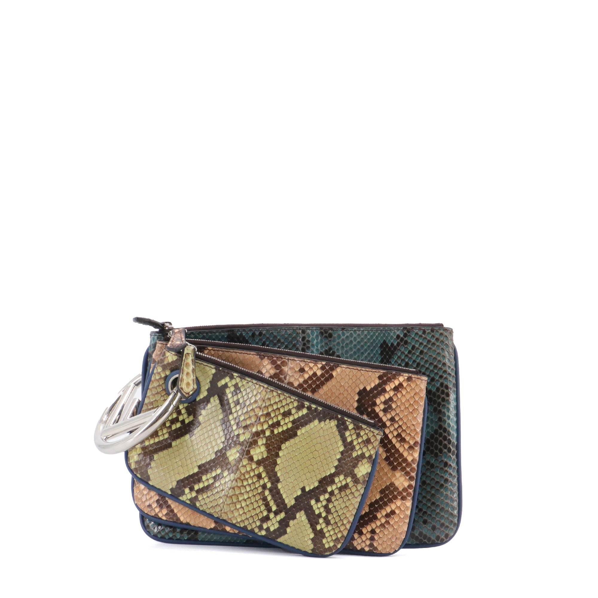 FENDI - Multi pochette Fendi en python tricolore