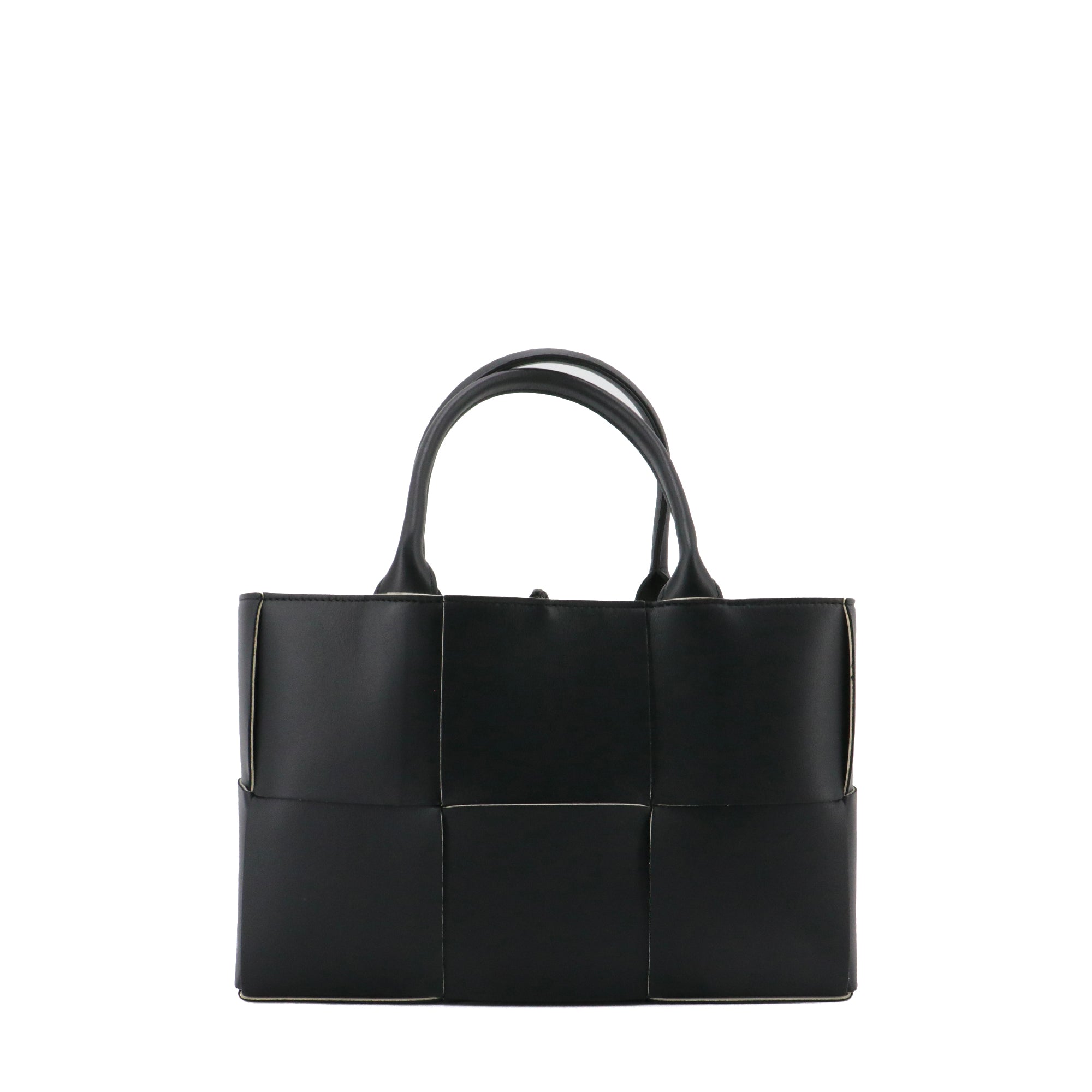 BOTTEGA VENETA - Bottega Veneta Arco PM handbag in black intrecciato leather