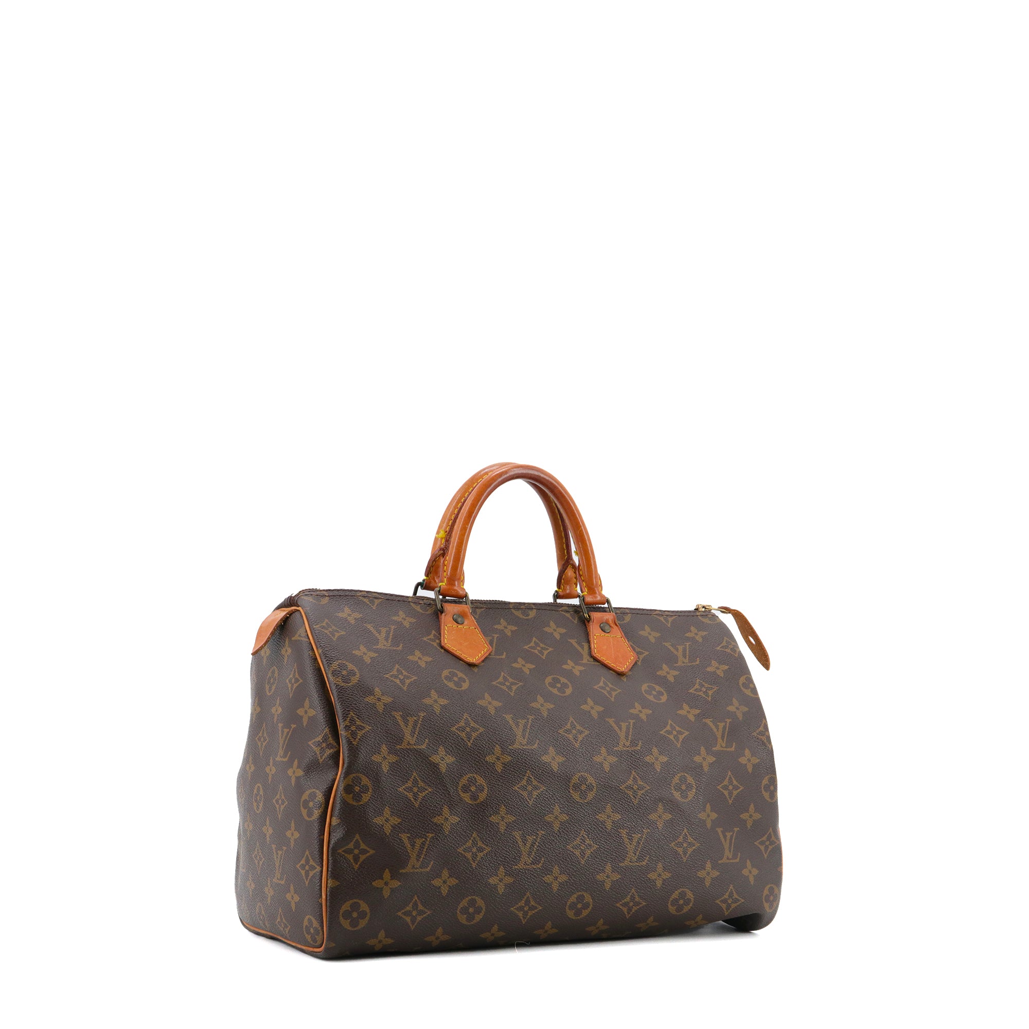 LOUIS VUITTON - Sac à main Speedy 35 Louis Vuitton en toile monogrammée vintage