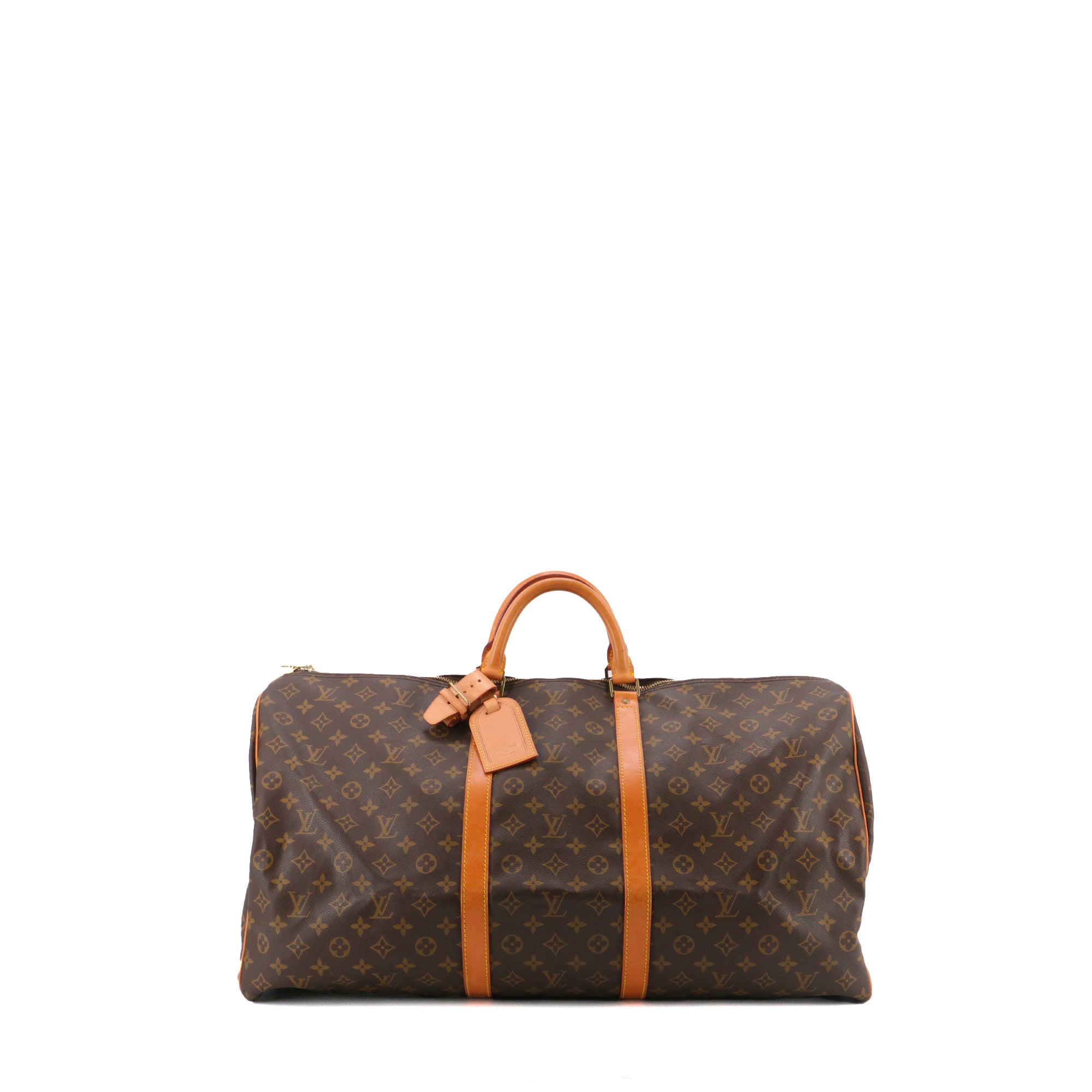 LOUIS VUITTON - Sac de voyage Keepall 60 Louis Vuitton en toile monogrammée vintage