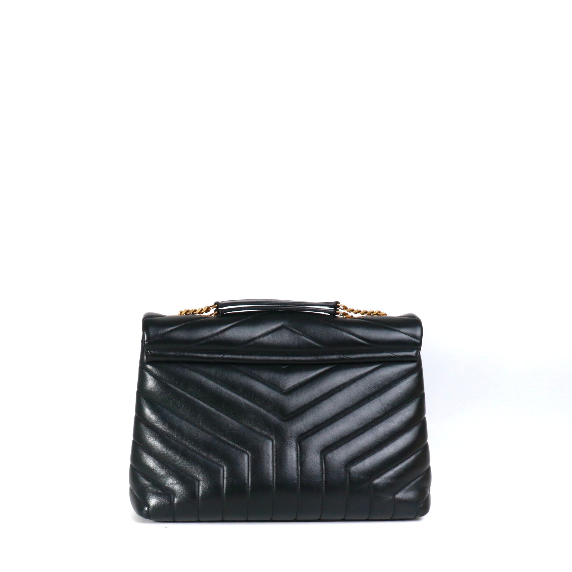 SAINT LAURENT - Sac à épaule Loulou medium Saint Laurent en cuir noir matelassé