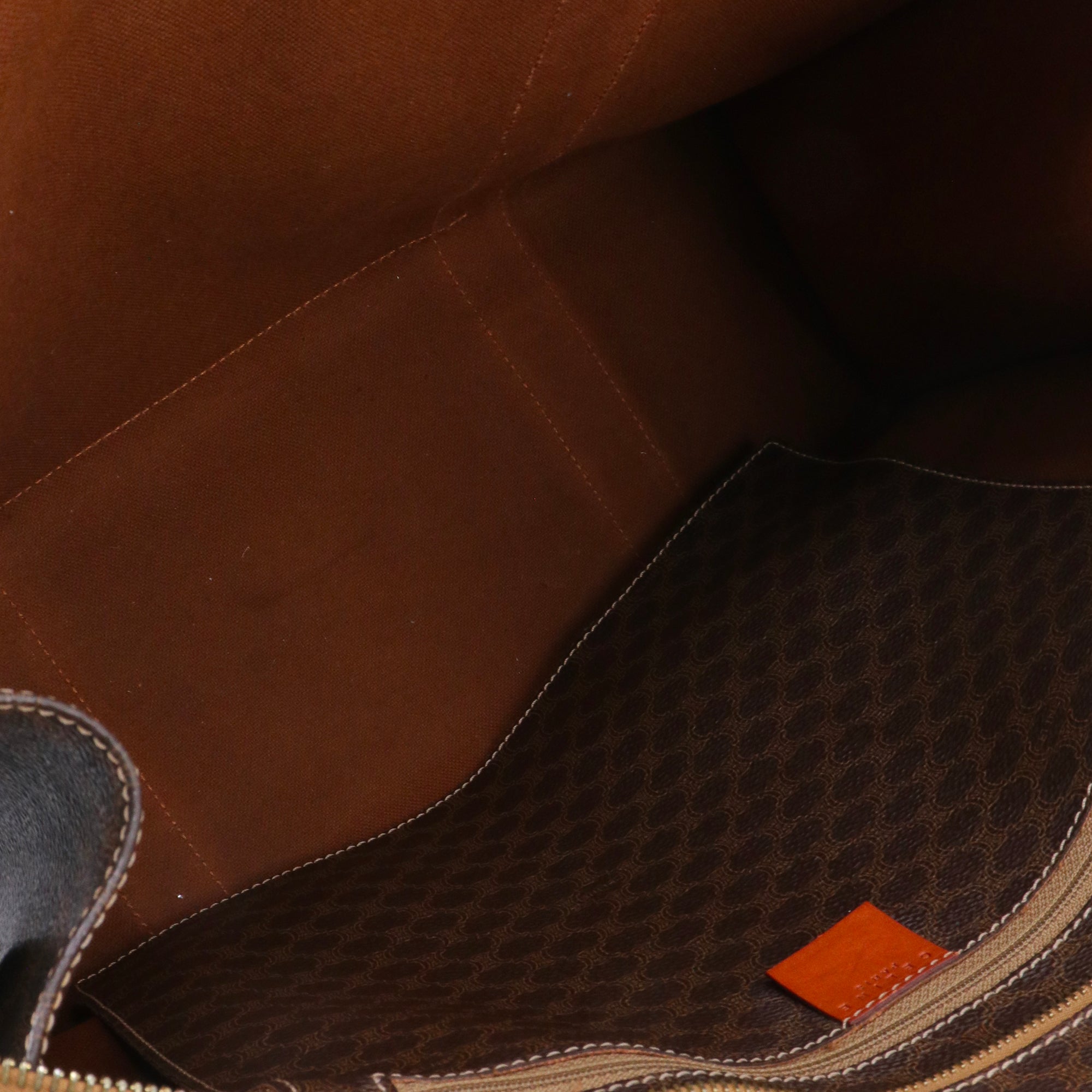 CELINE - Sac cabas Celine en toile monogrammée vintage