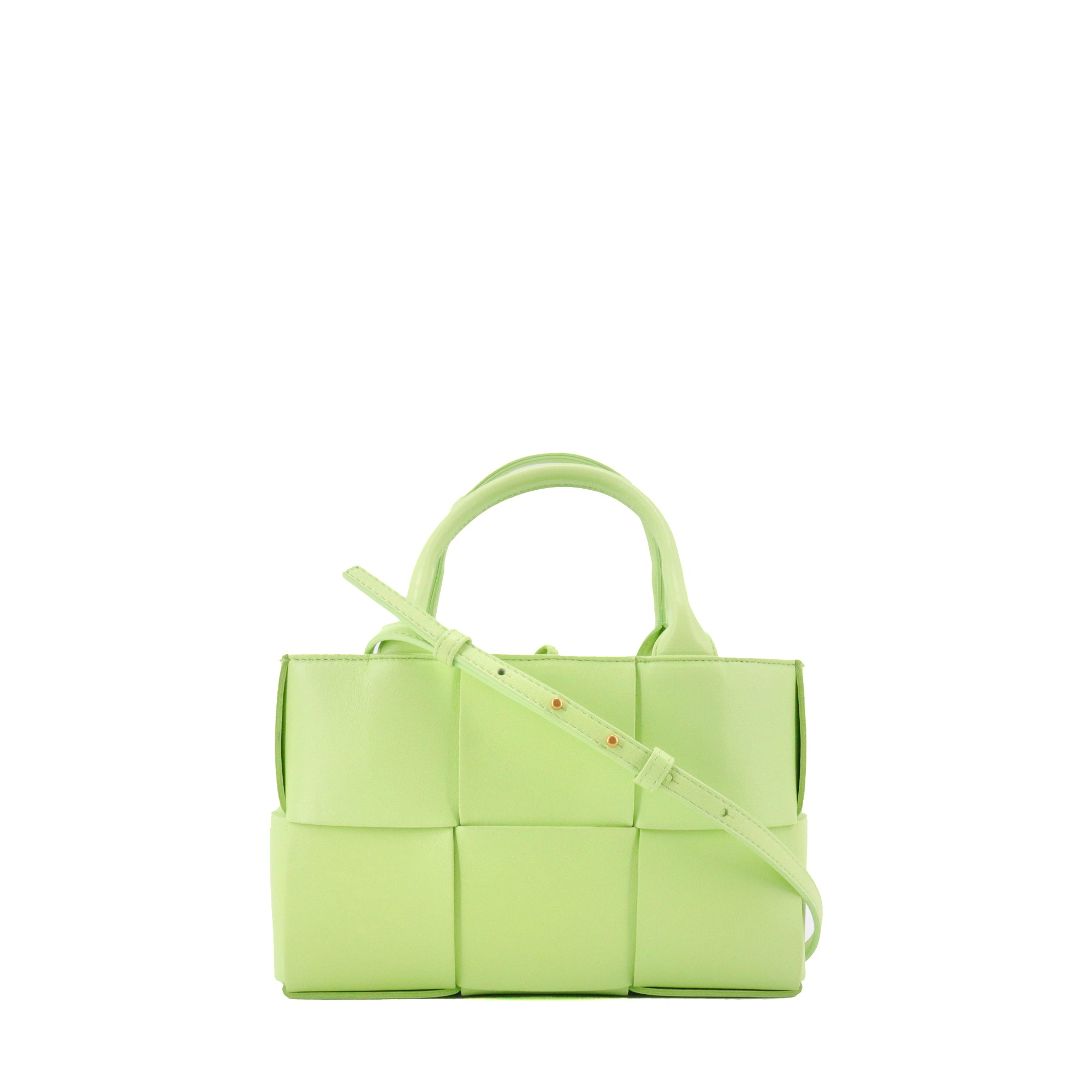 BOTTEGA VENETA - Sac à bandoulière Arco Mini Bottega Veneta en cuir intrecciato vert