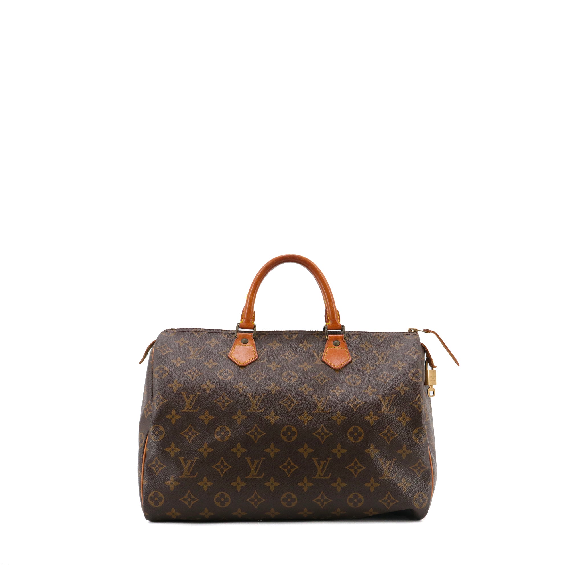 LOUIS VUITTON - Sac à main Speedy 35 Louis Vuitton en toile monogrammée vintage