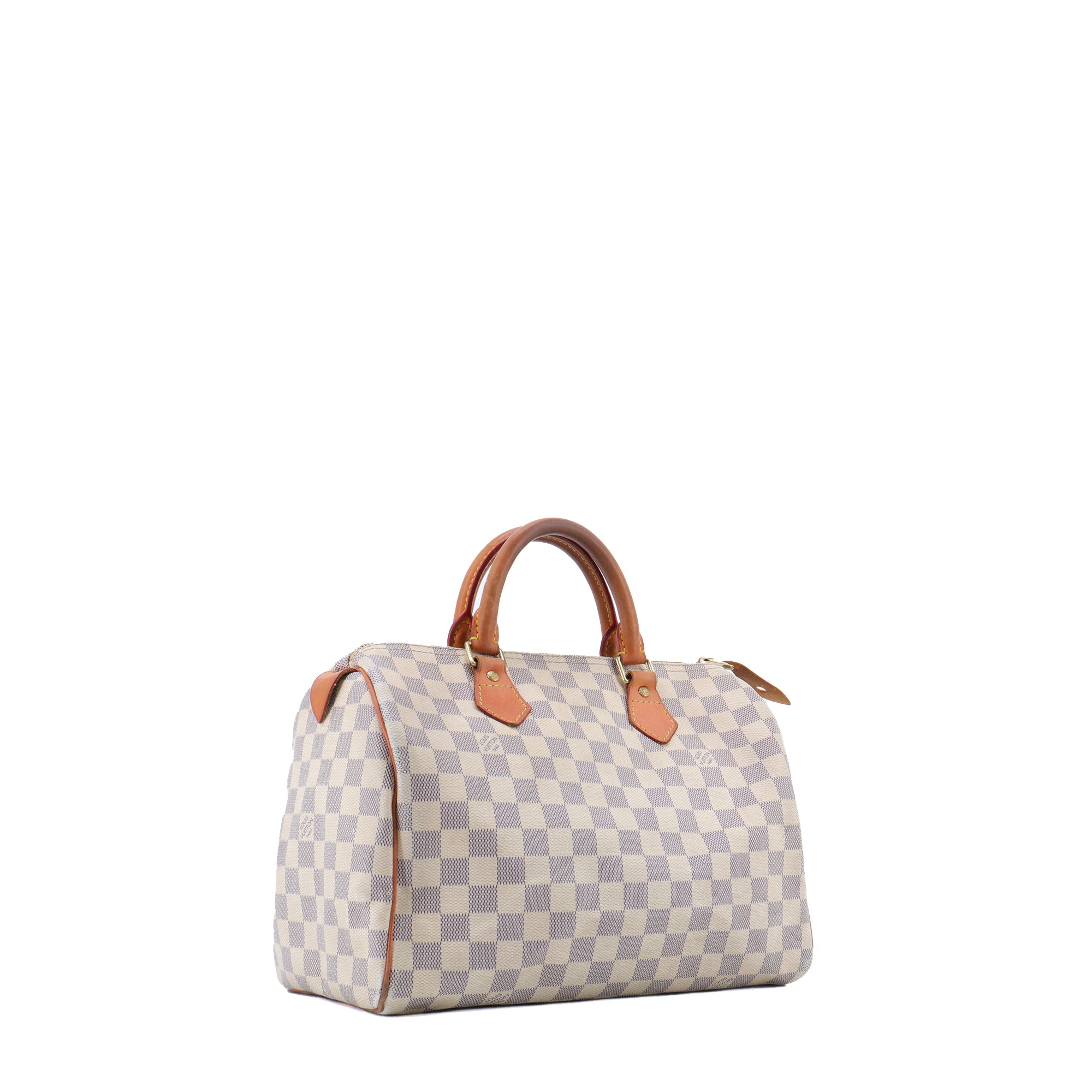 LOUIS VUITTON - Sac à main Speedy 30 Louis Vuitton en toile damier azur