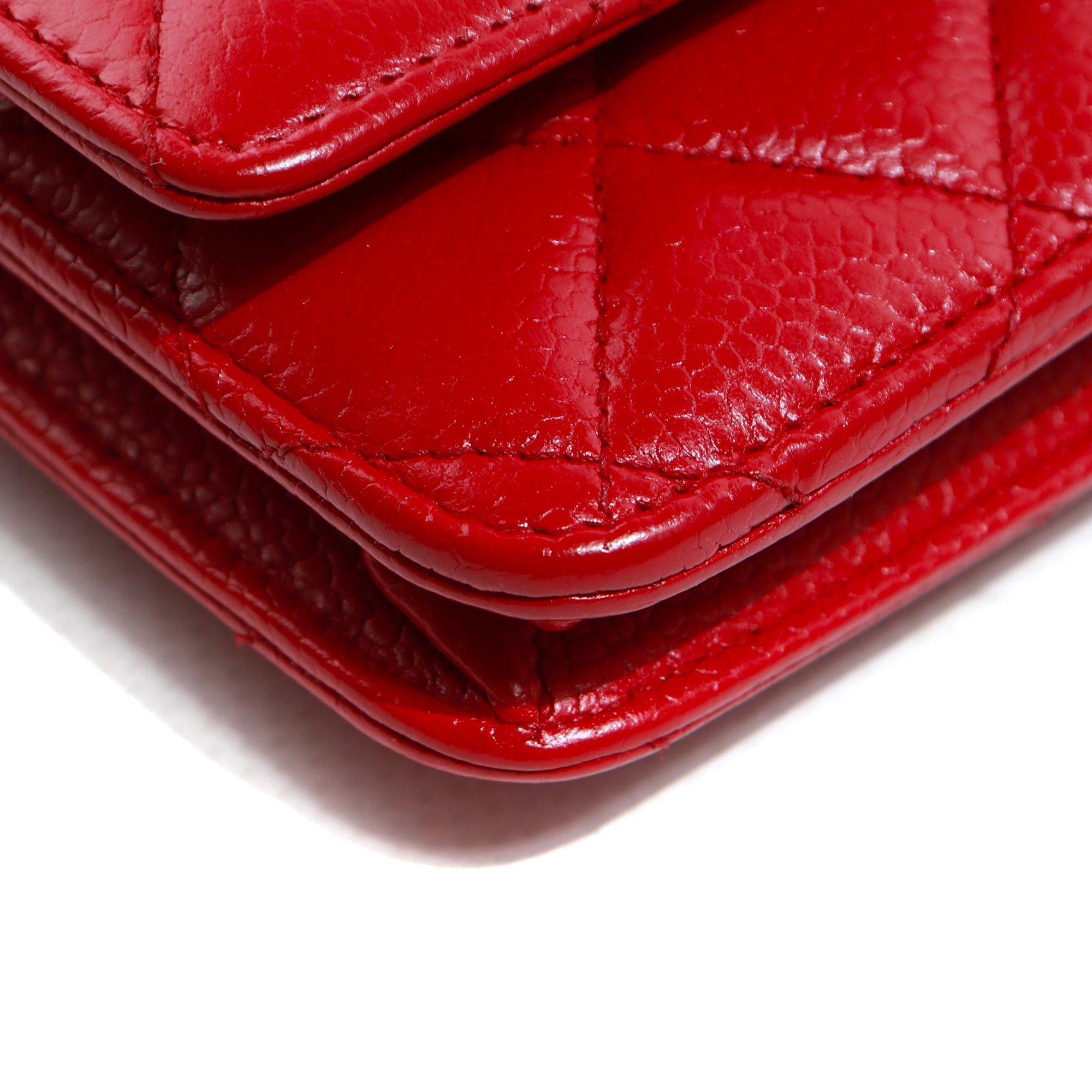 CHANEL - Sac Wallet On Chain Timeless en cuir caviar rouge bordeaux