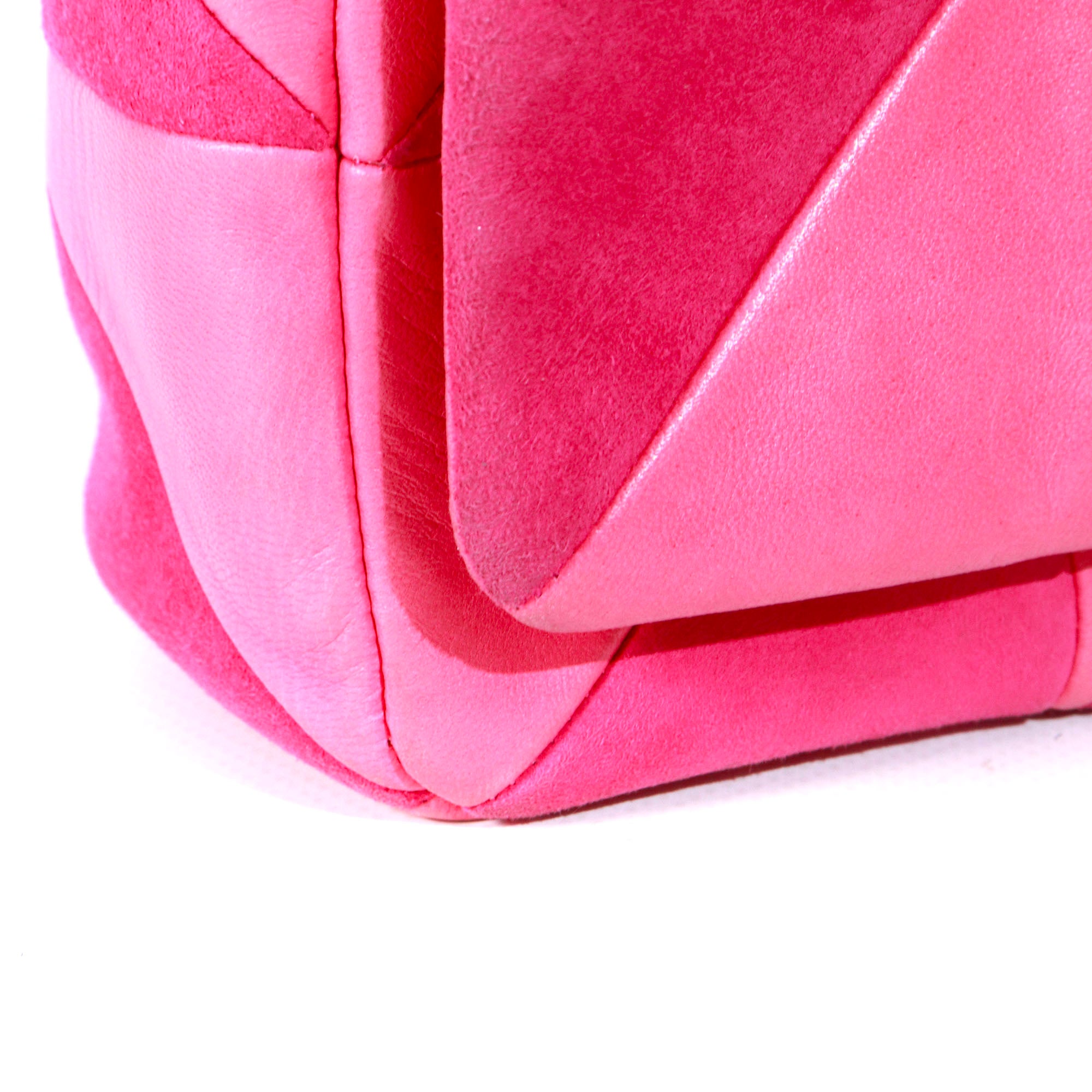 SAINT LAURENT - Sac à bandoulière Jamie medium Saint Laurent bi-matière cuir daim rose