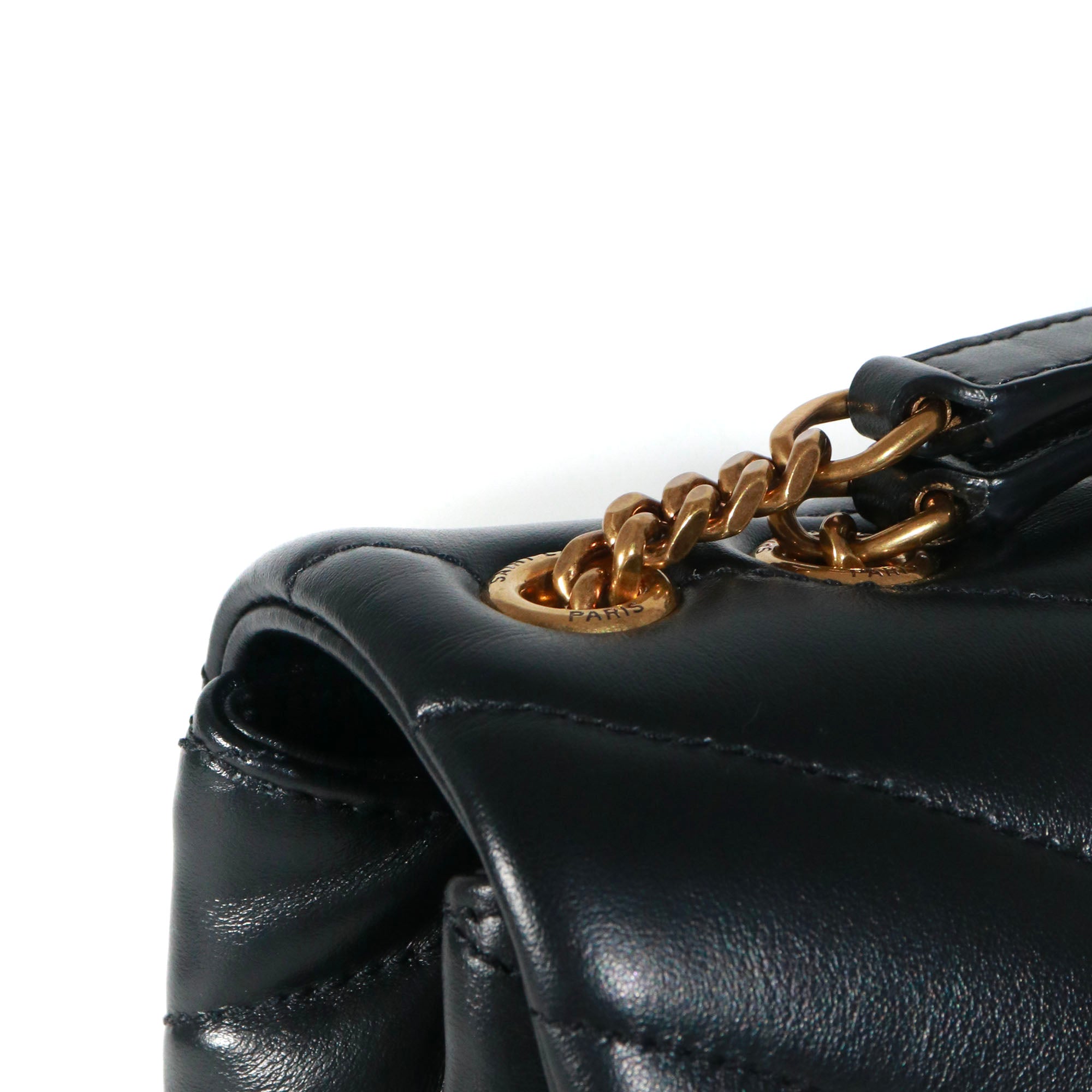 SAINT LAURENT - Sac à bandoulière Loulou small Saint Laurent en cuir matelassé noir