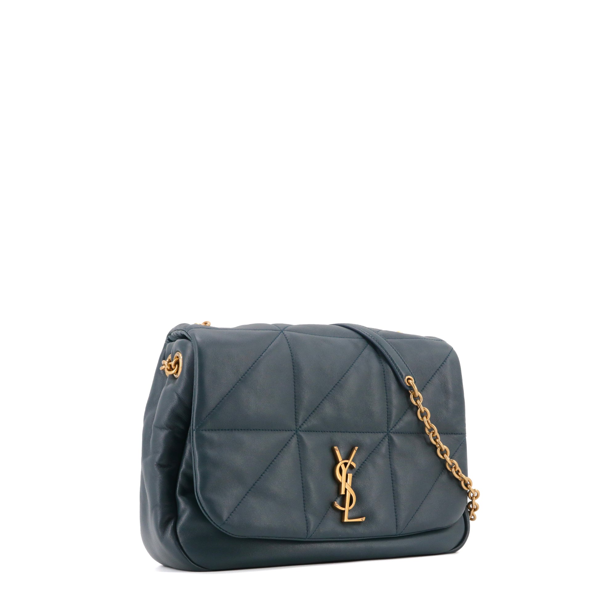 SAINT LAURENT - Sac à bandoulière Jamie 4.3 medium Saint Laurent en cuir lisse bleu
