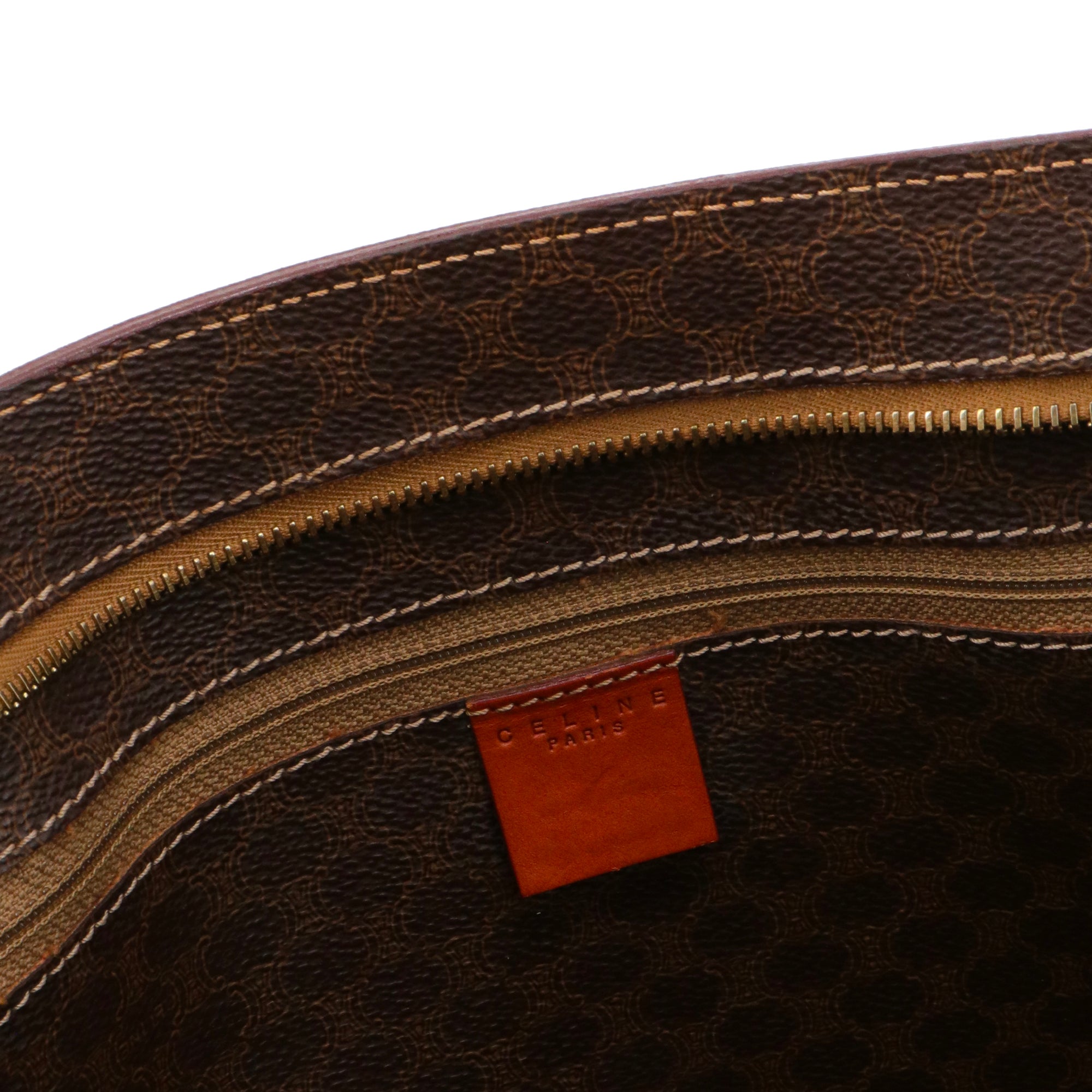 CELINE - Sac cabas Celine en toile monogrammée vintage