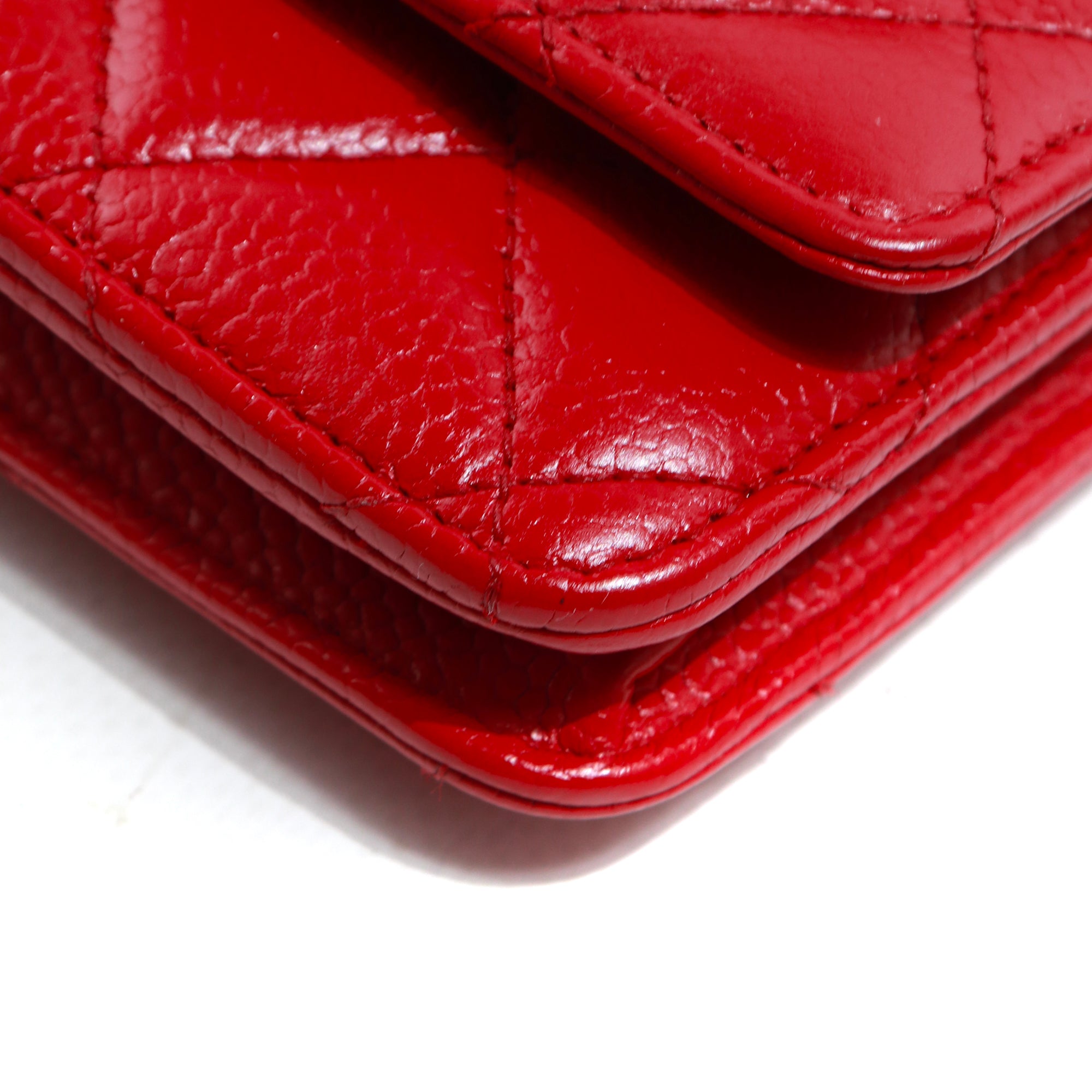 CHANEL - Sac Wallet On Chain Timeless en cuir caviar rouge bordeaux