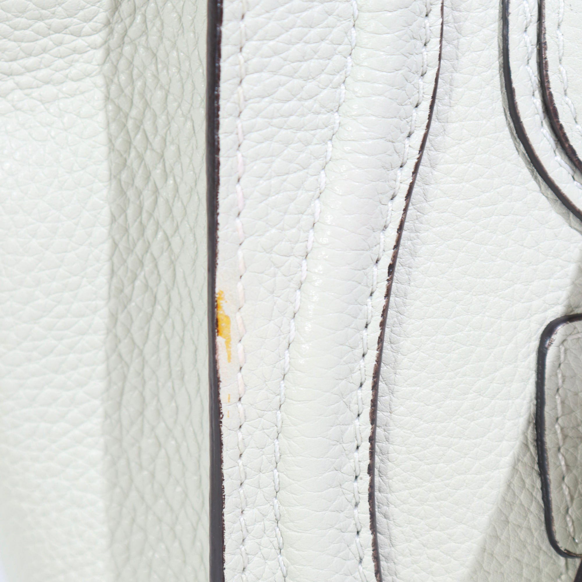 CELINE - Sac à bandoulière Luggage nano en cuir grainé bleu gris