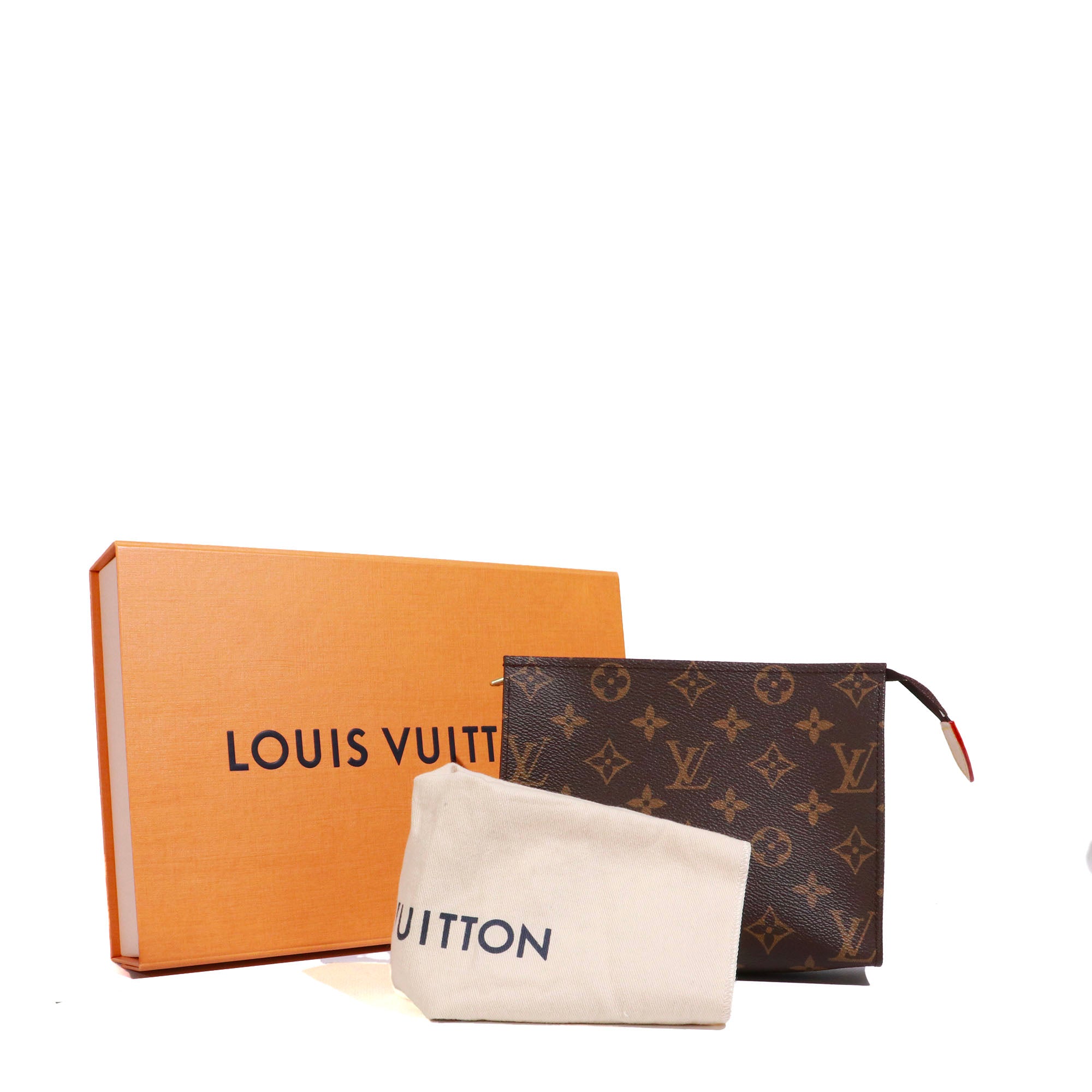 LOUIS VUITTON - Pochette 19 Louis Vuitton en toile enduite monogrammée