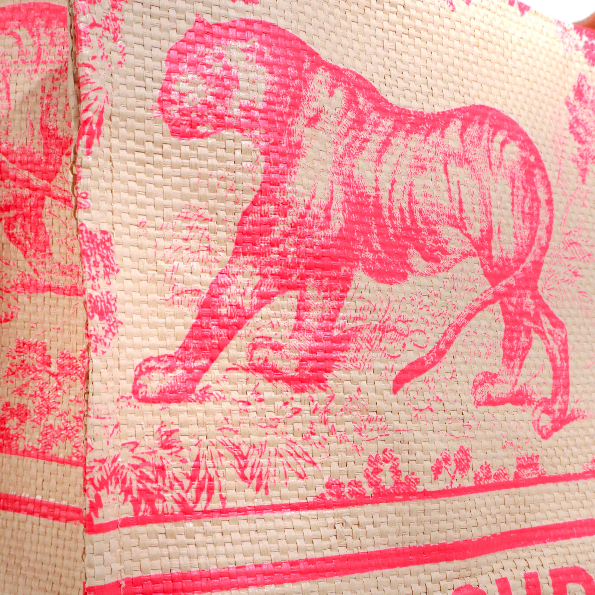 DIOR - Sac cabas Dioriviera Dior en raphia toile de jouy rose