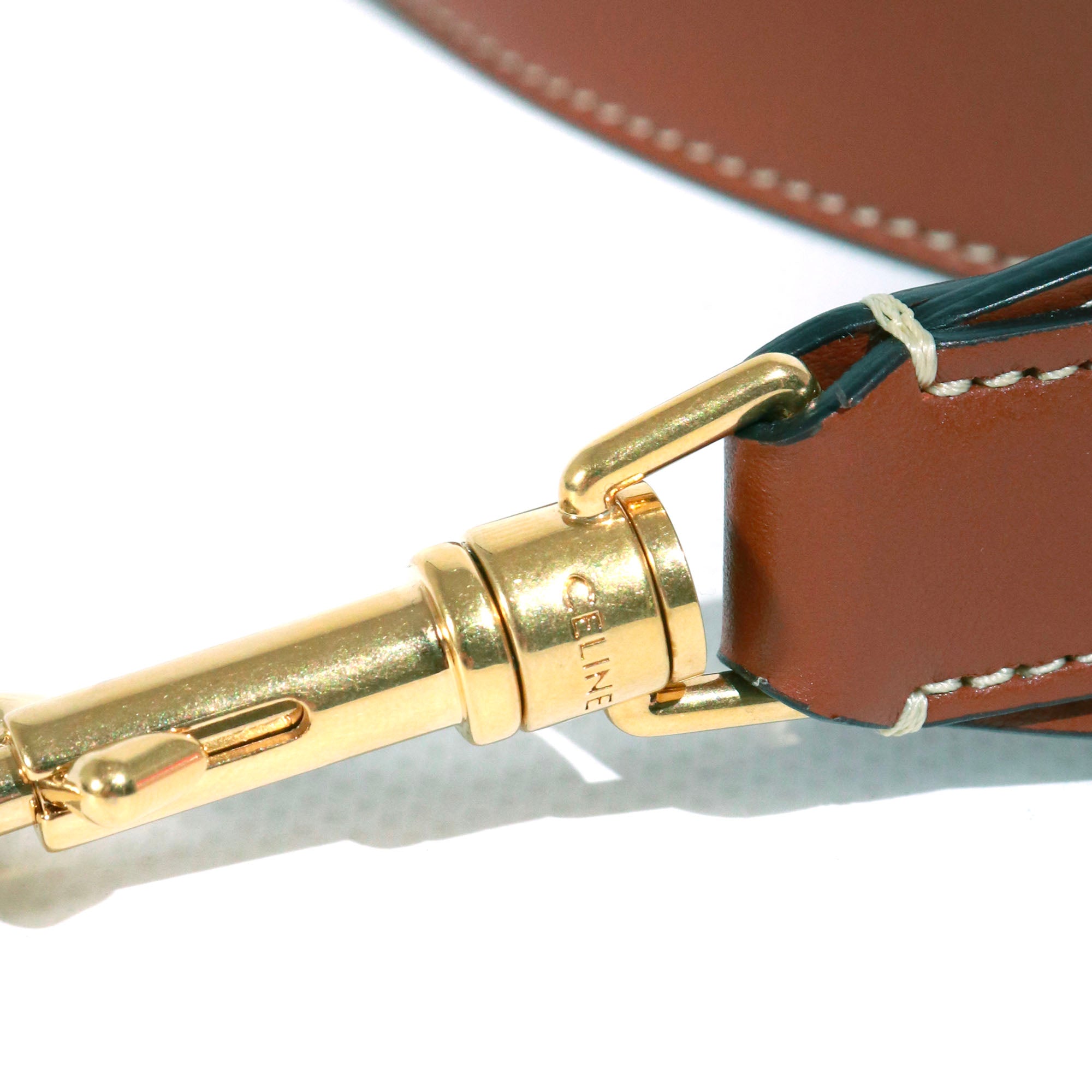 CELINE - Céline bag strap in tan natural leather