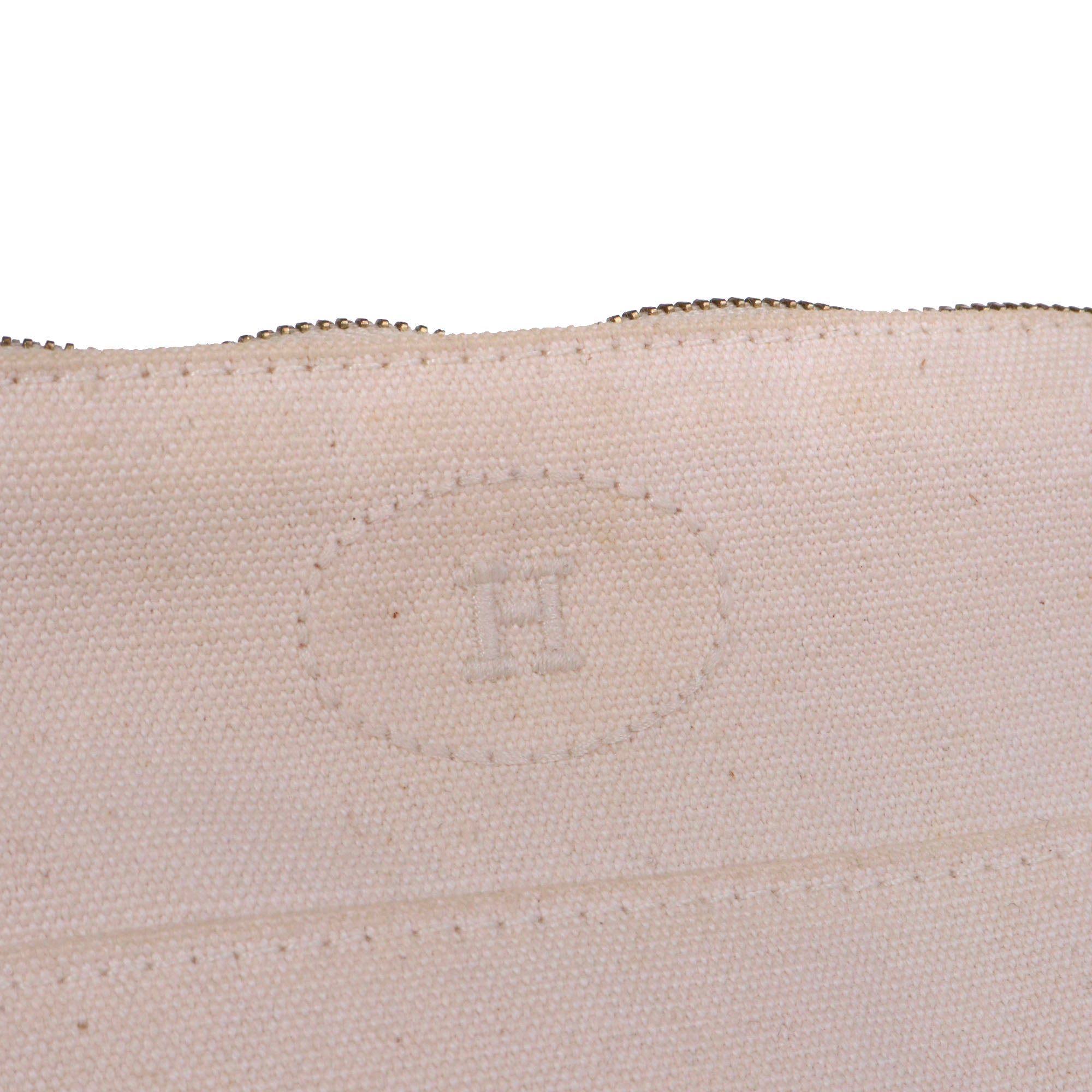 HERMÈS - Trousse de toilette Bolide Hermès en toile beige