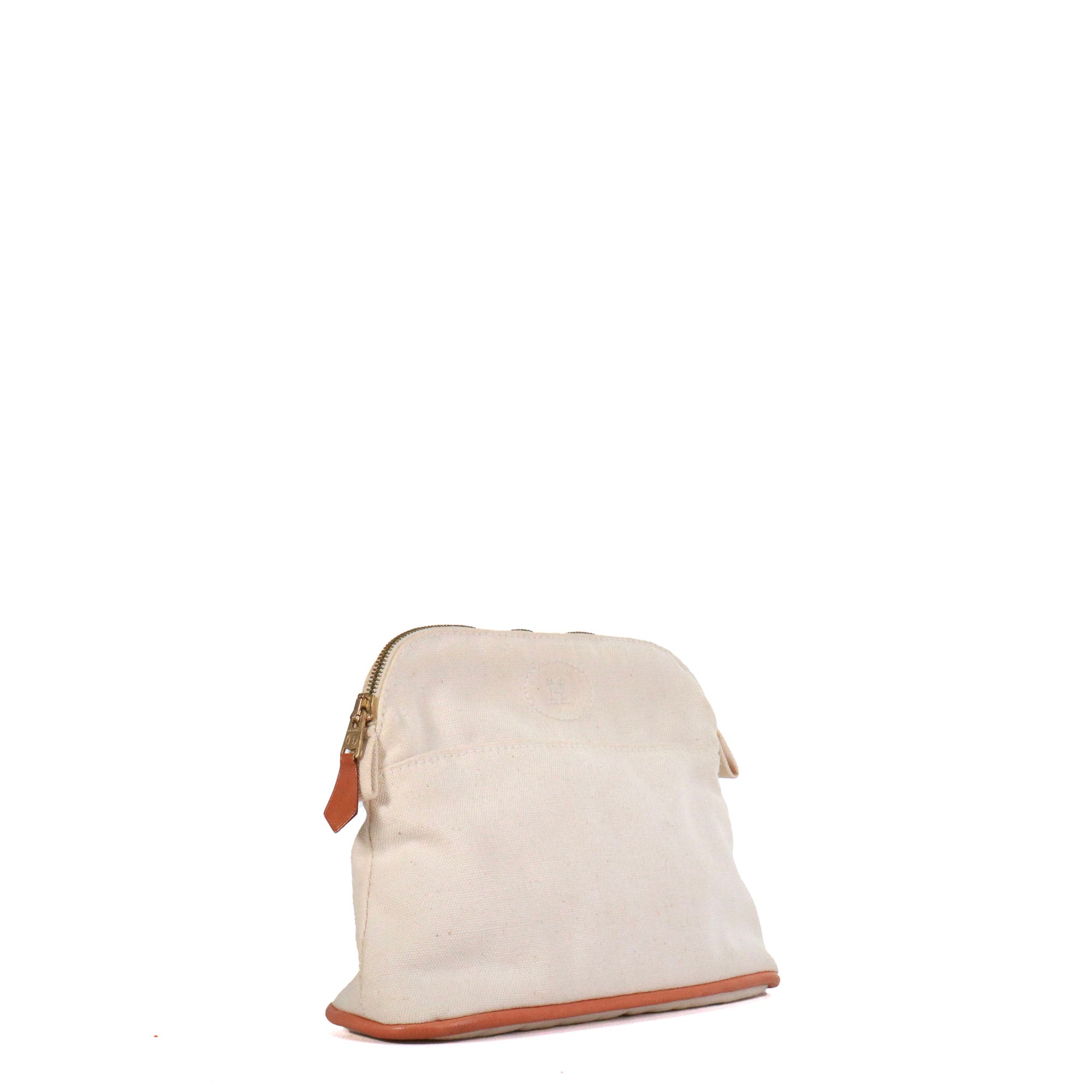 HERMÈS - Trousse de toilette Bolide Hermès en toile beige