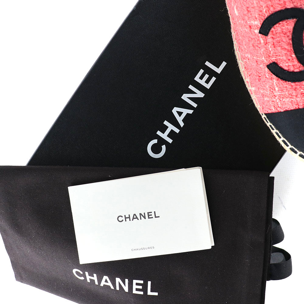 CHANEL - Pink tweed espadrilles (T39)