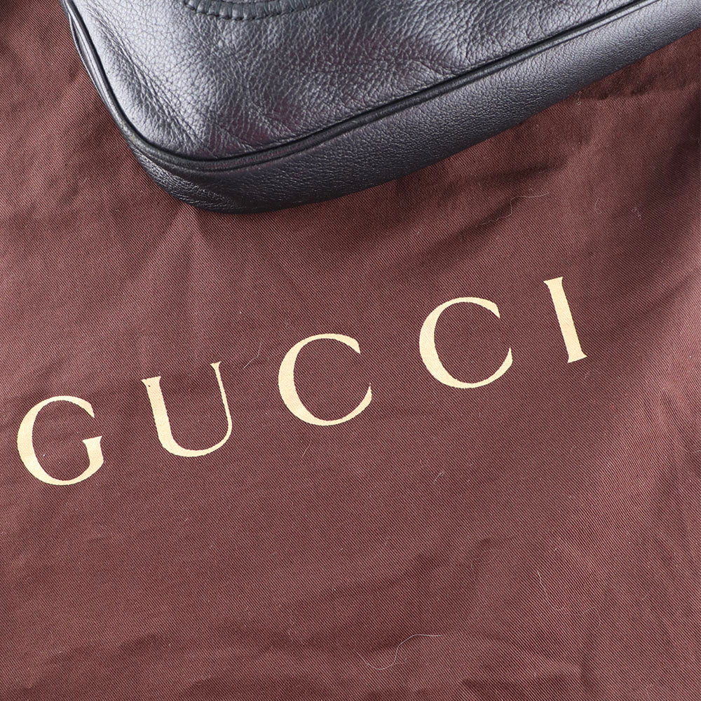 GUCCI - Sac à bandoulière Indy Jackie en cuir noir
