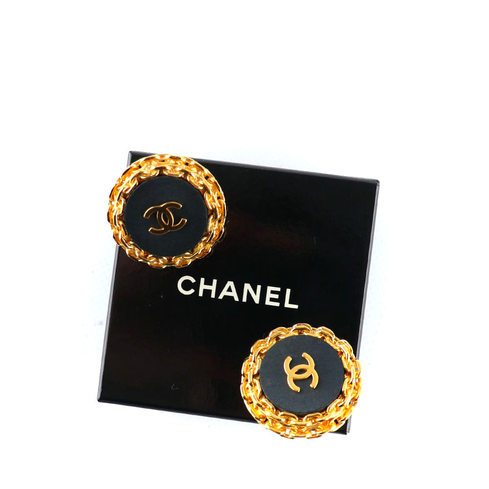 CHANEL - Boucles d'oreilles CC vintage
