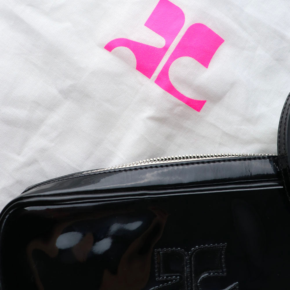 COURRÈGES - Sac à bandoulière en cuir verni