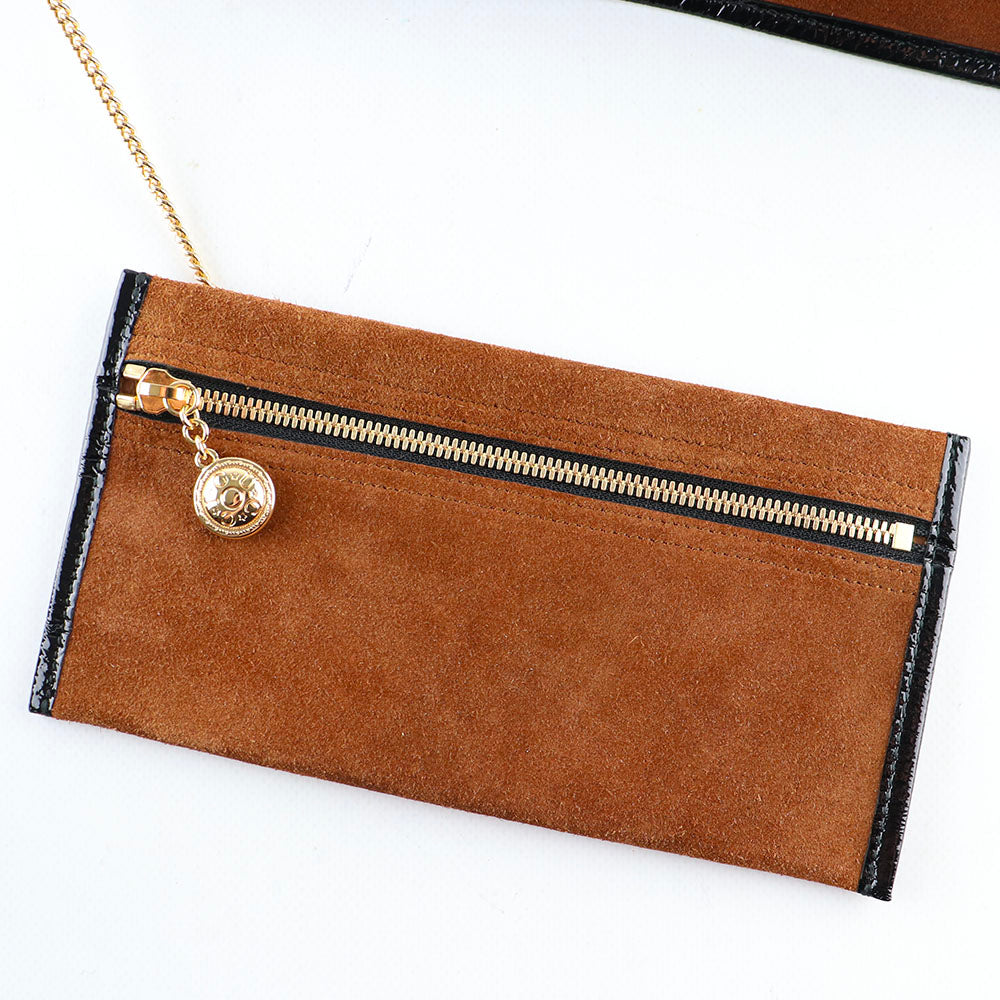 GUCCI - Sac cabas Rajah en daim marron et cuir noir