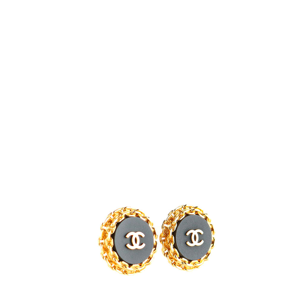 CHANEL - Boucles d'oreilles CC vintage