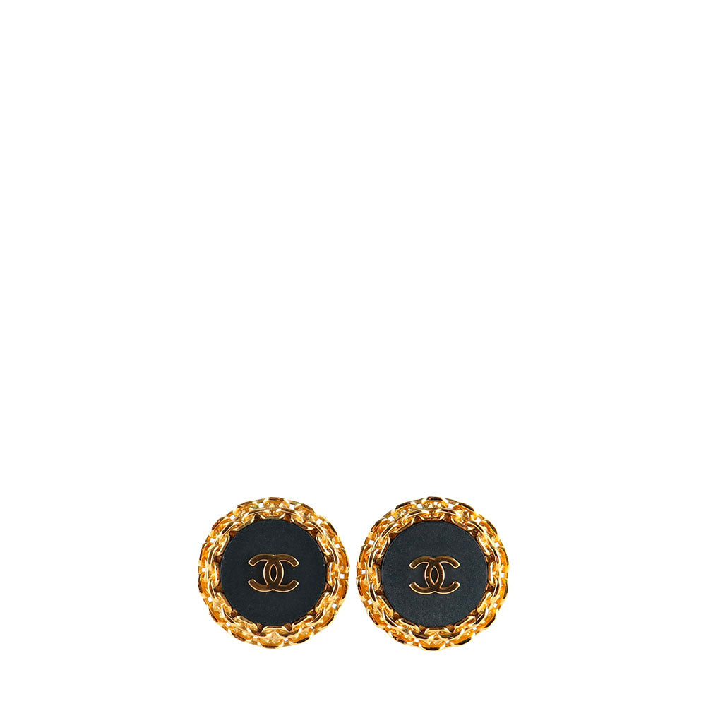 CHANEL - Boucles d'oreilles CC vintage