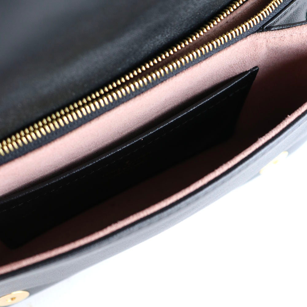 LOUIS VUITTON - Sac à bandoulière Pochette Coussin en cuir noir