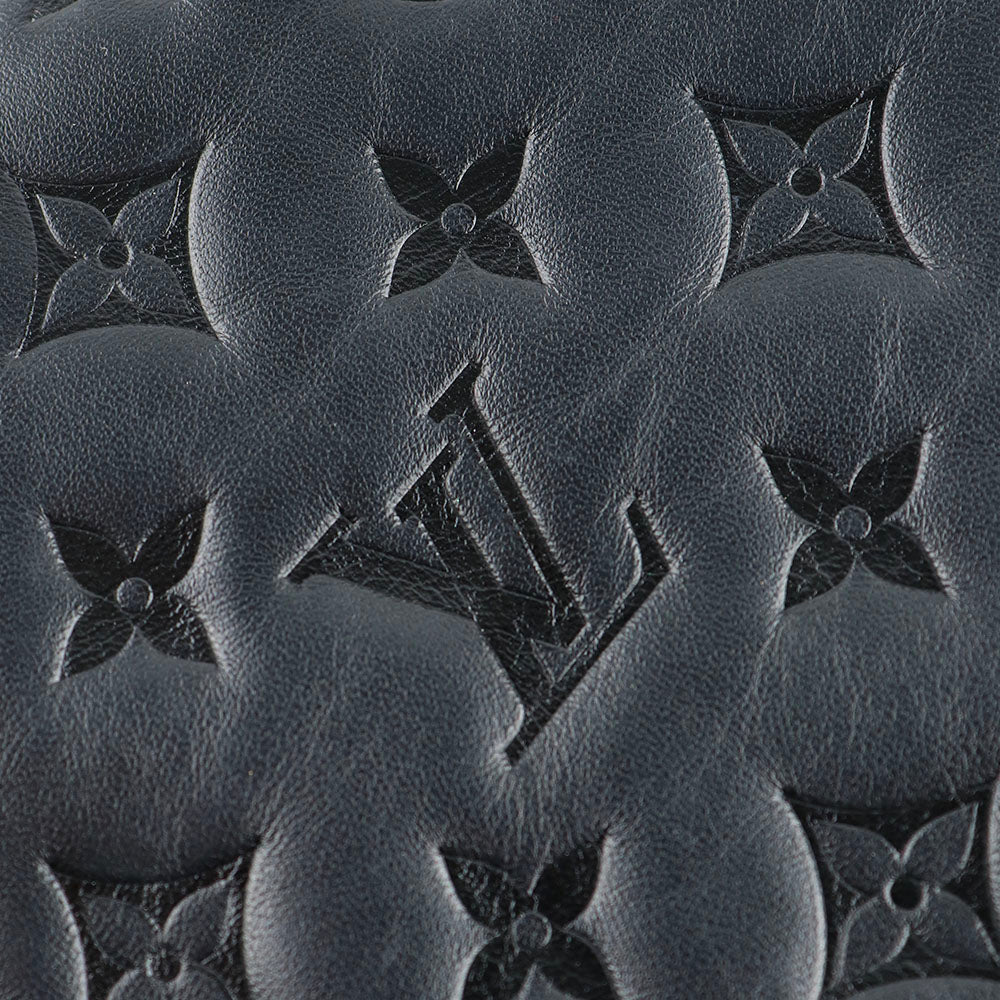 LOUIS VUITTON - Sac à bandoulière Pochette Coussin en cuir noir