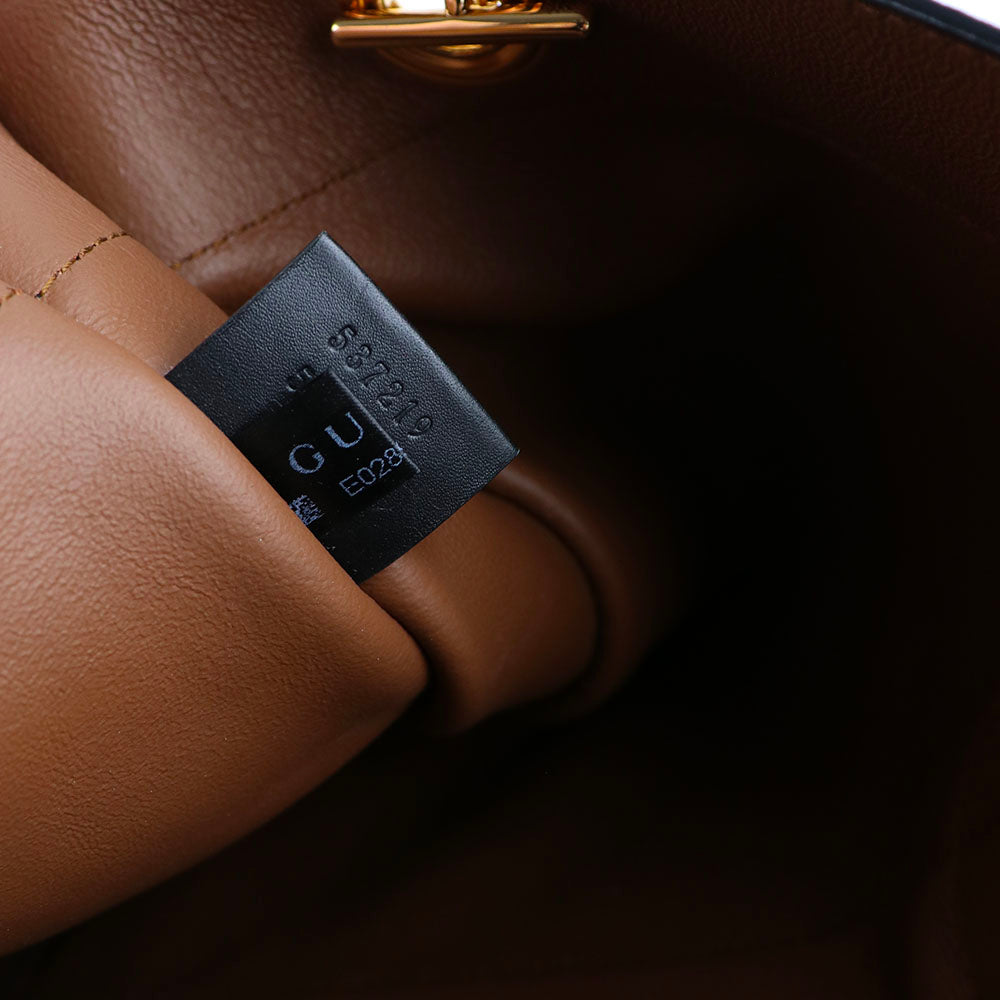 GUCCI - Sac cabas Rajah en daim marron et cuir noir