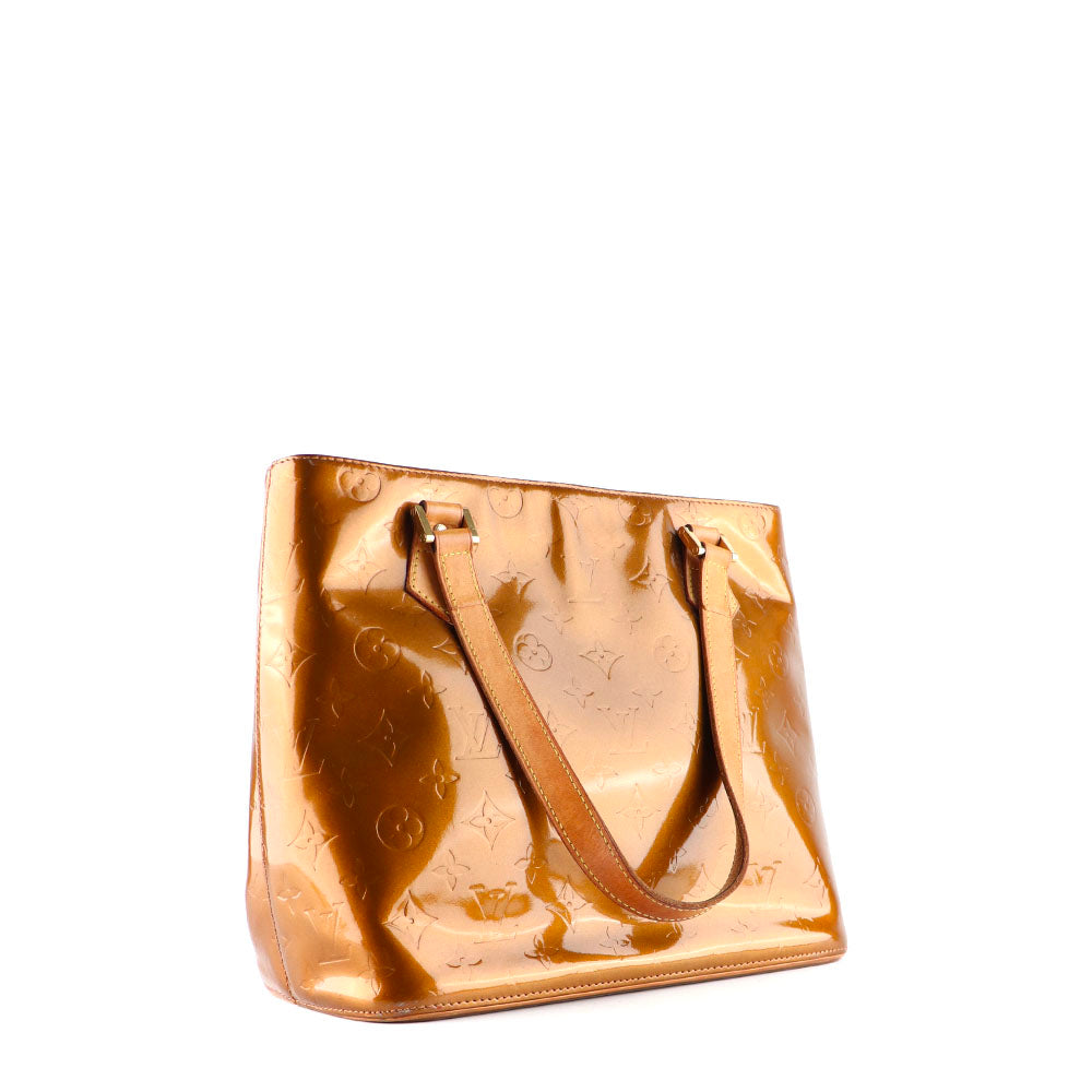 LOUIS VUITTON - Sac à main Houston en cuir verni empreinte