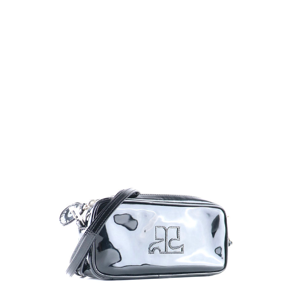 COURRÈGES - Sac à bandoulière en cuir verni
