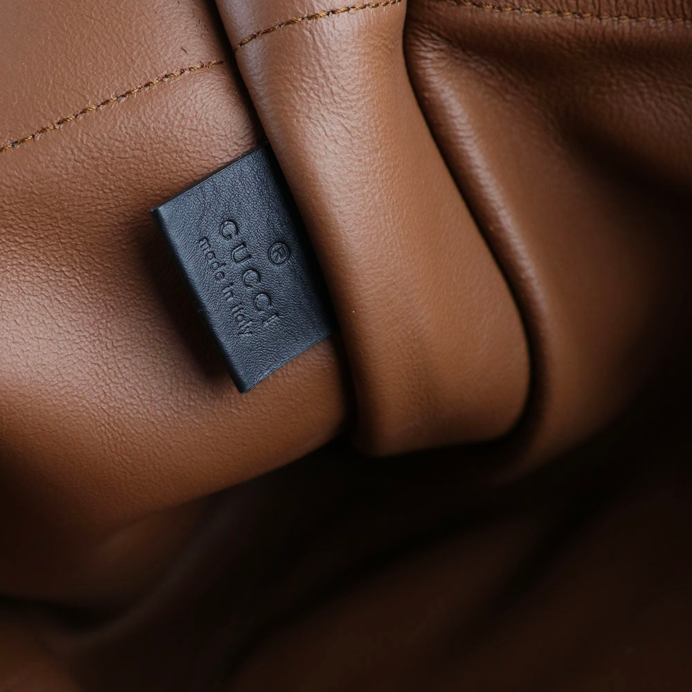 GUCCI - Sac cabas Rajah en daim marron et cuir noir