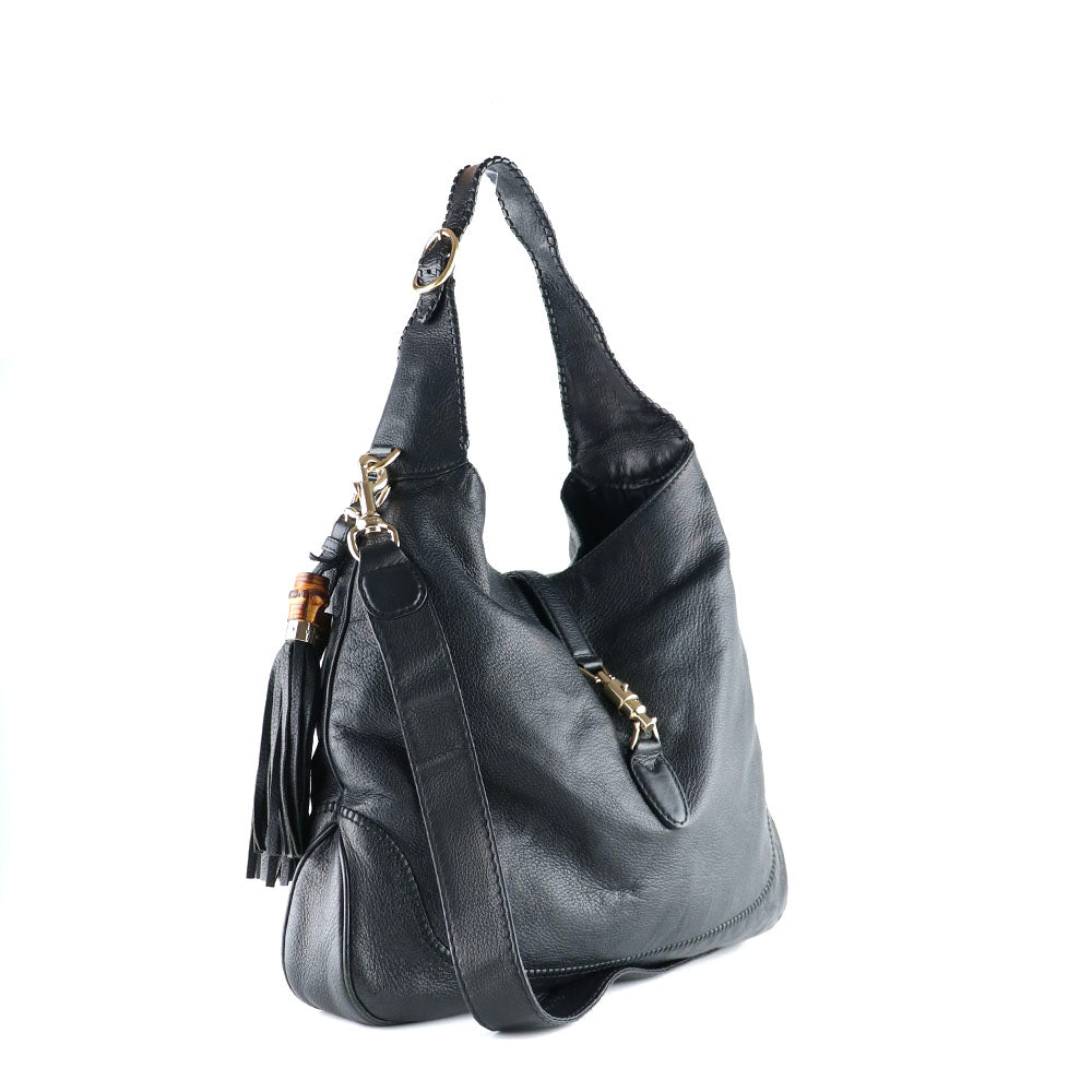GUCCI - Sac à bandoulière Indy Jackie en cuir noir